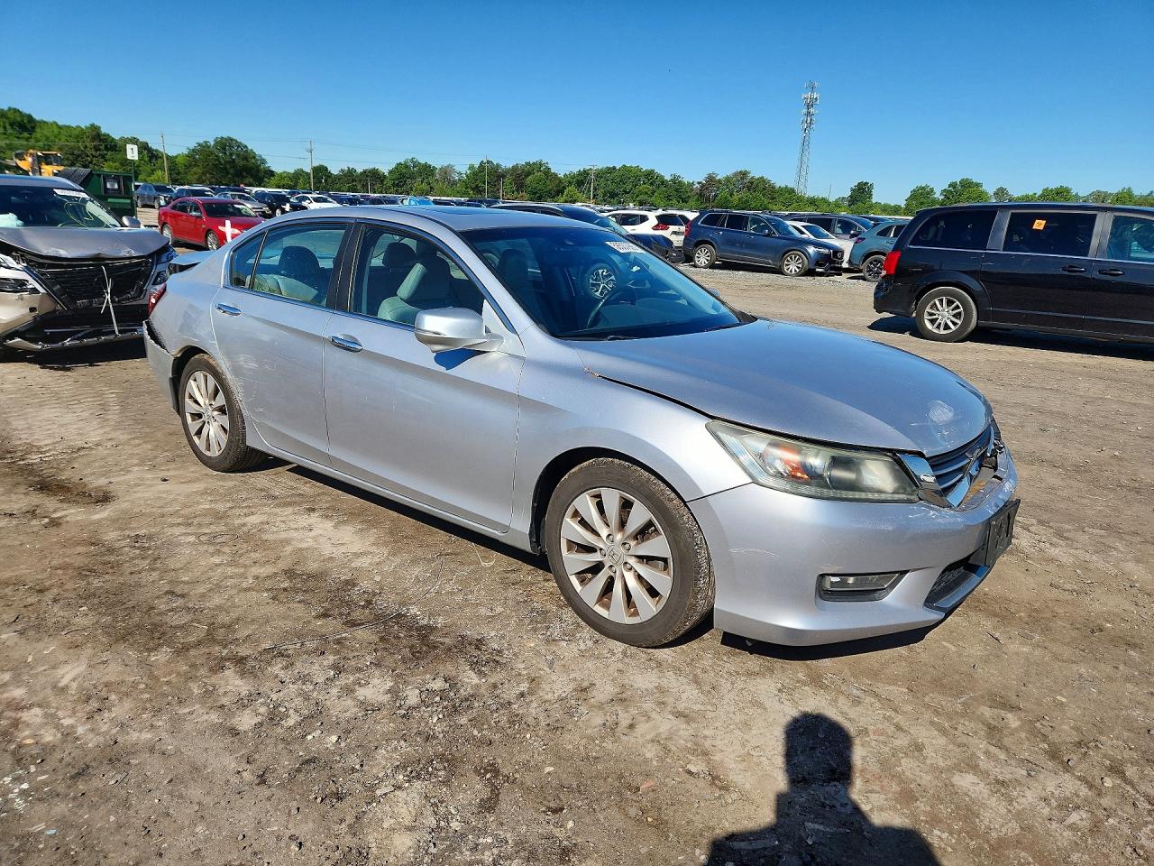 2013 Honda Accord Exl Серебряный vin: 1HGCR2F85DA136850