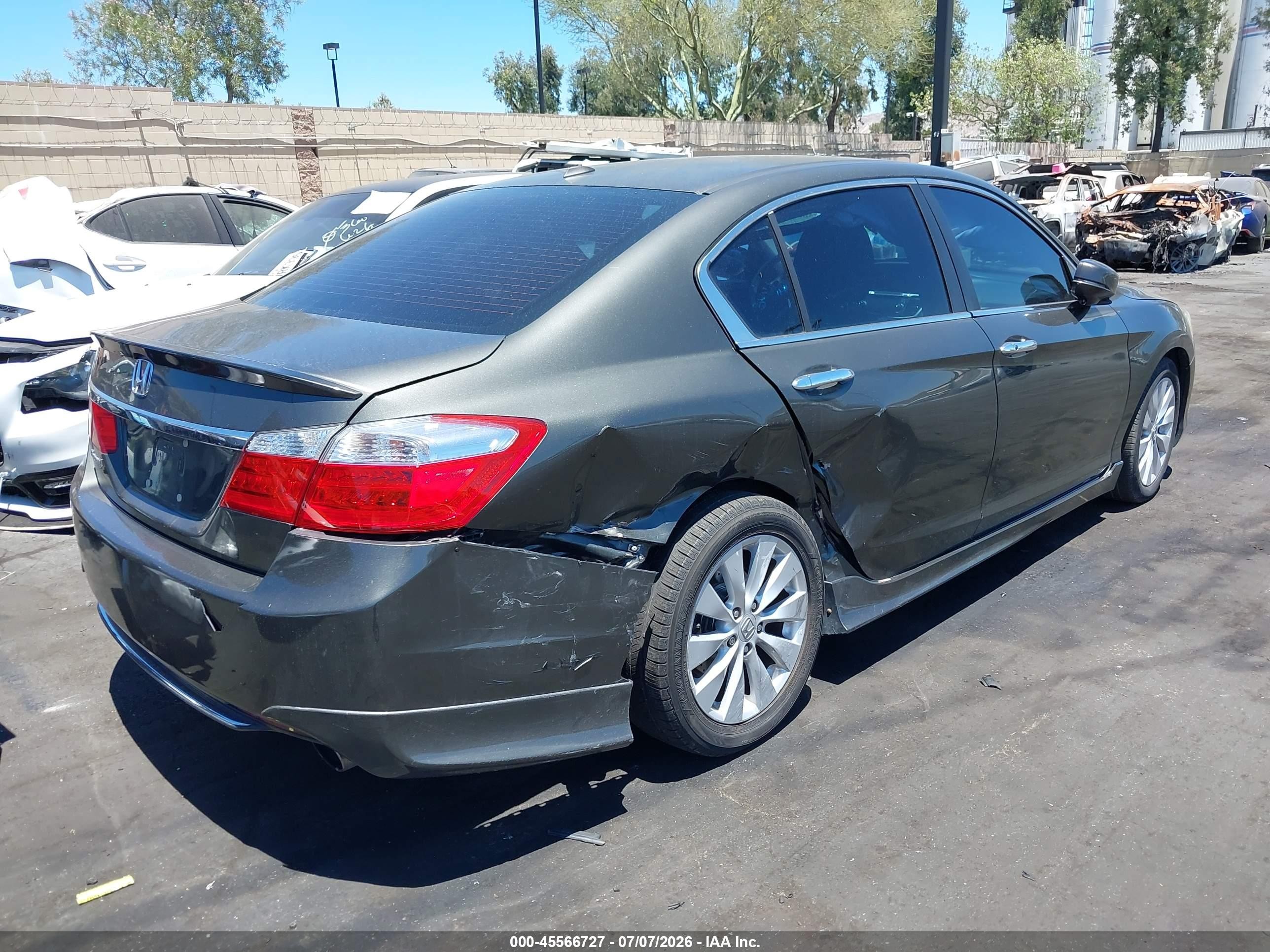 2013 Honda Accord Ex-l Gray vin: 1HGCR2F85DA140249