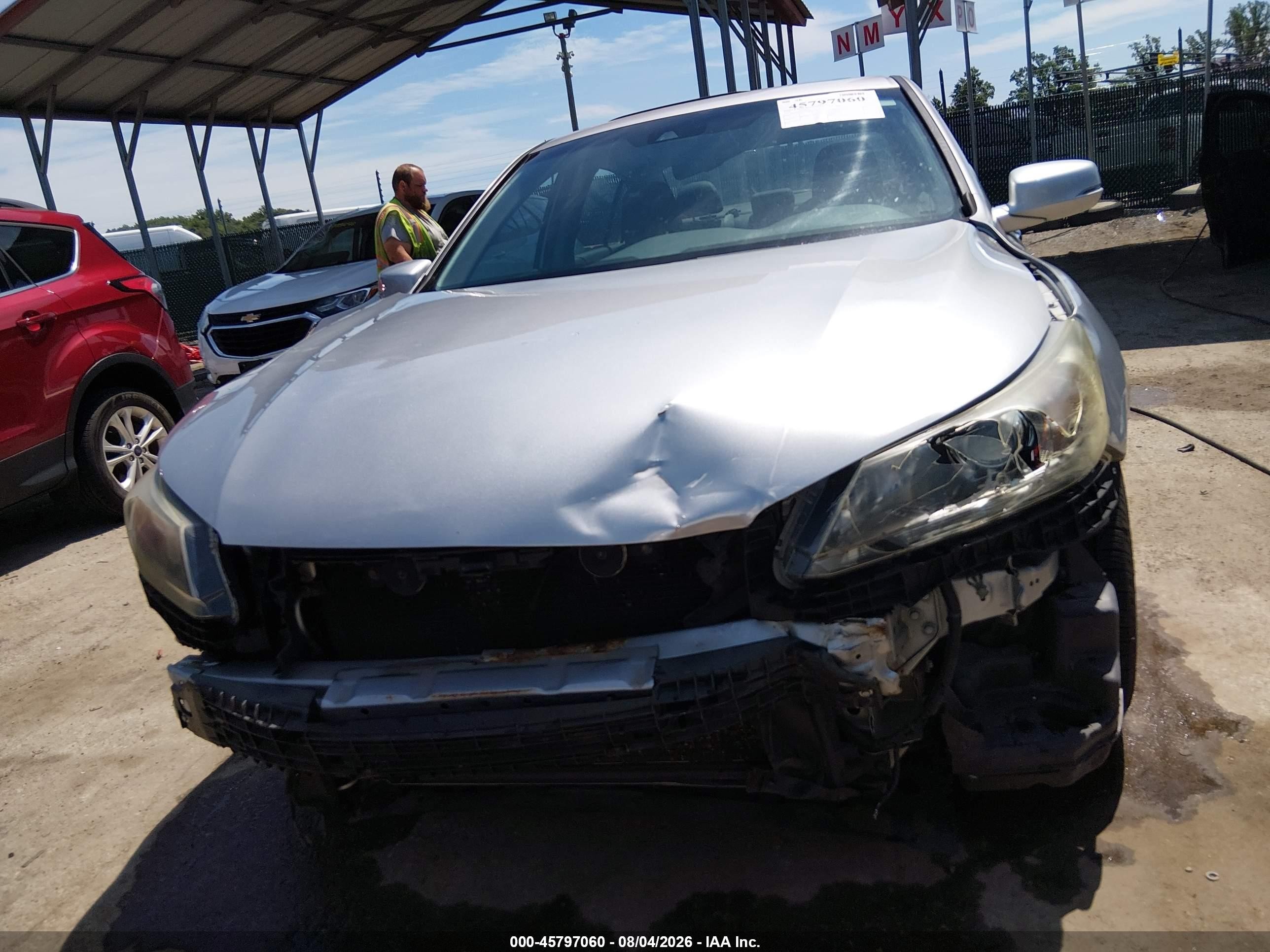 2013 Honda Accord Ex-l Silver vin: 1HGCR2F85DA162946