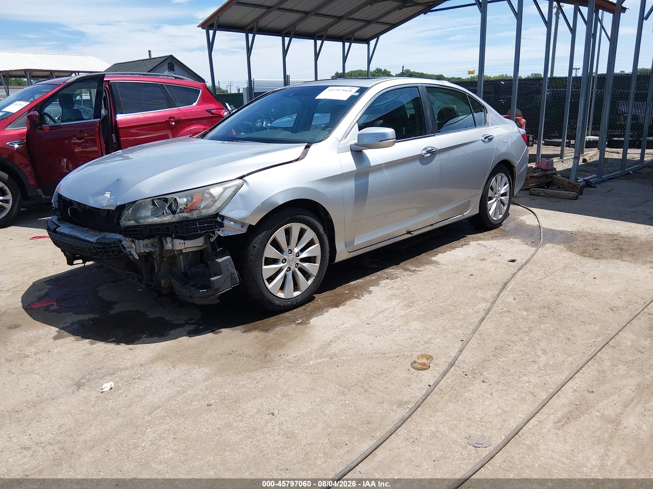 2013 Honda Accord Ex-l Silver vin: 1HGCR2F85DA162946