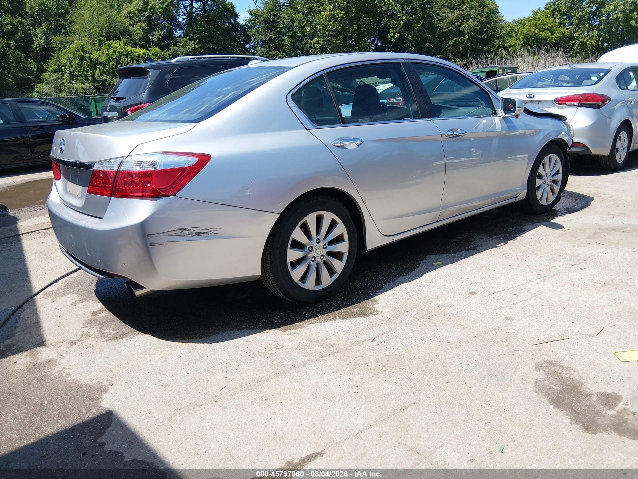2013 Honda Accord Ex-l Silver vin: 1HGCR2F85DA162946