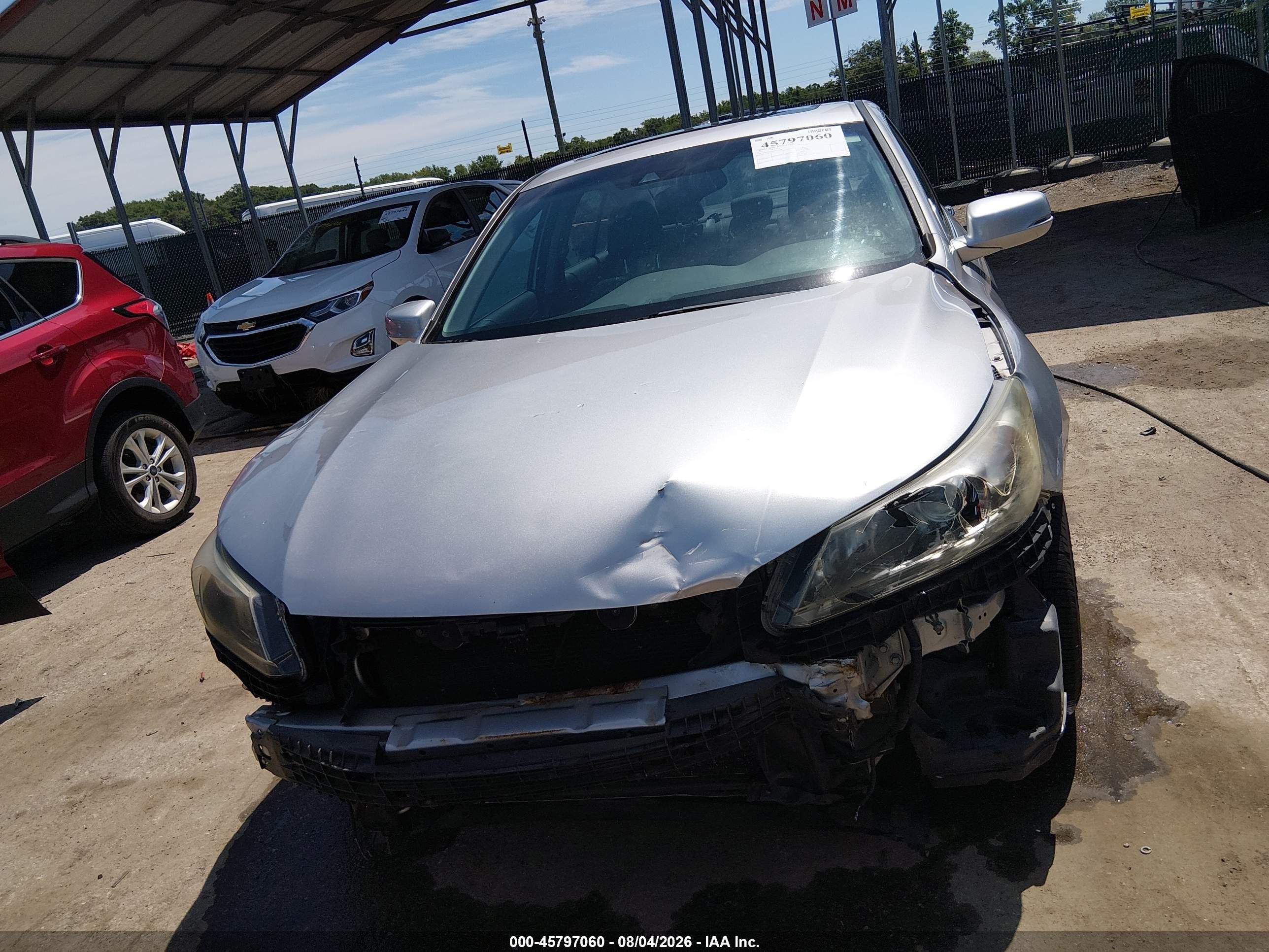2013 Honda Accord Ex-l Silver vin: 1HGCR2F85DA162946