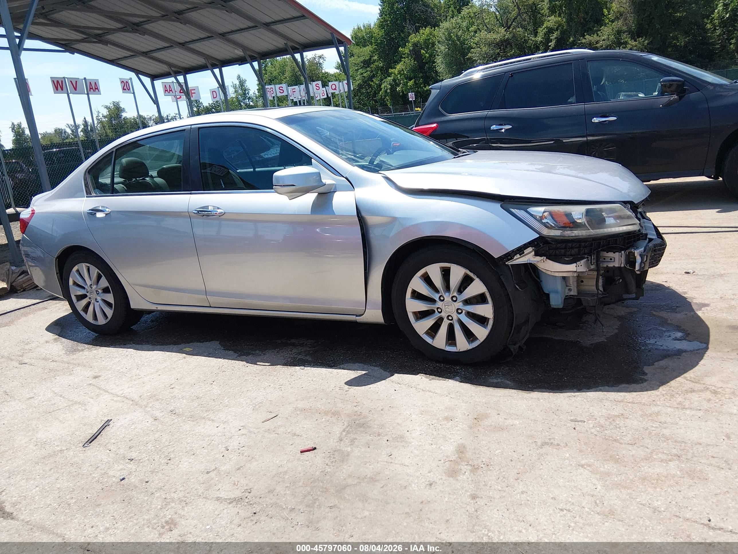 2013 Honda Accord Ex-l Silver vin: 1HGCR2F85DA162946