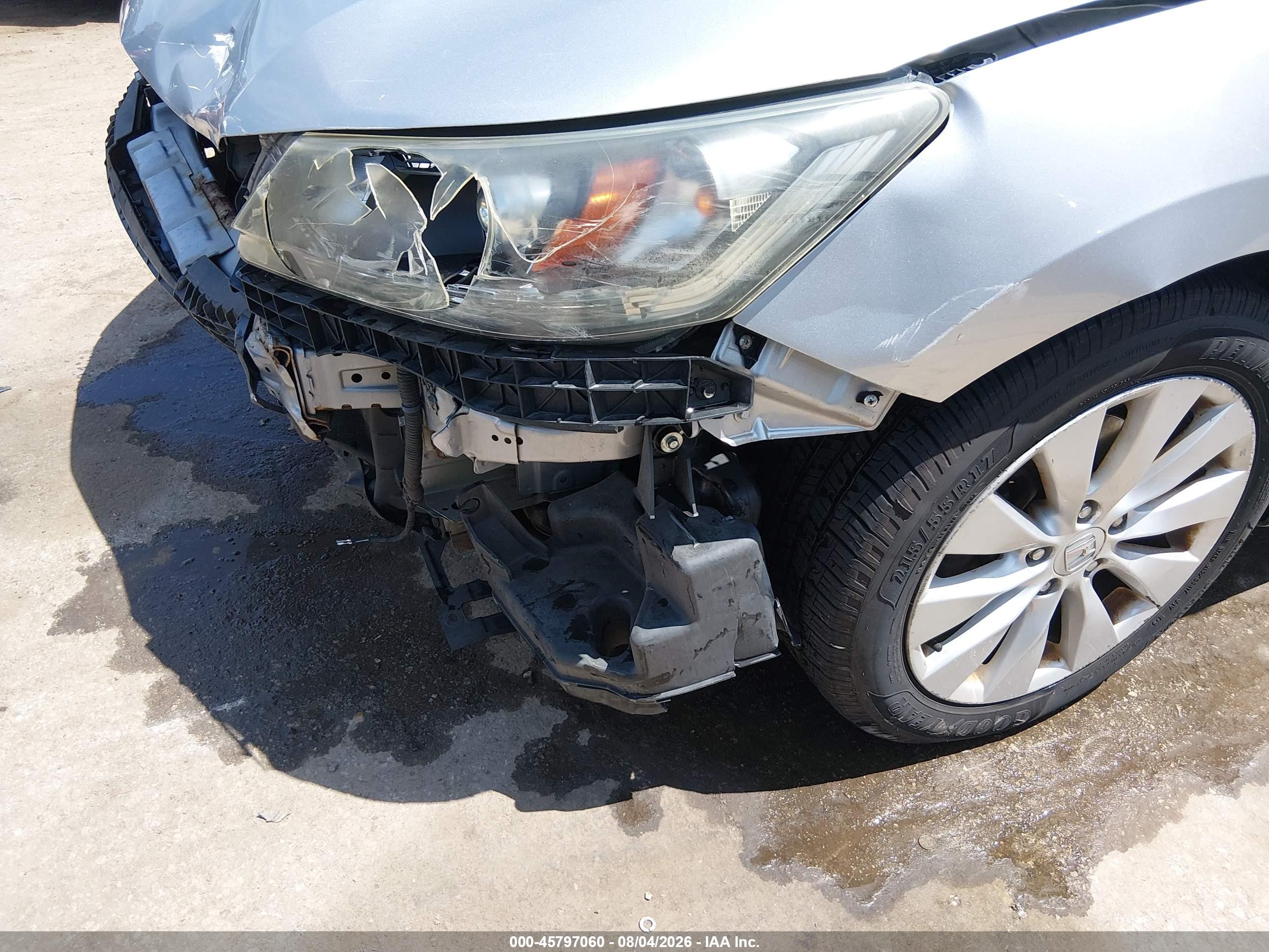 2013 Honda Accord Ex-l Silver vin: 1HGCR2F85DA162946