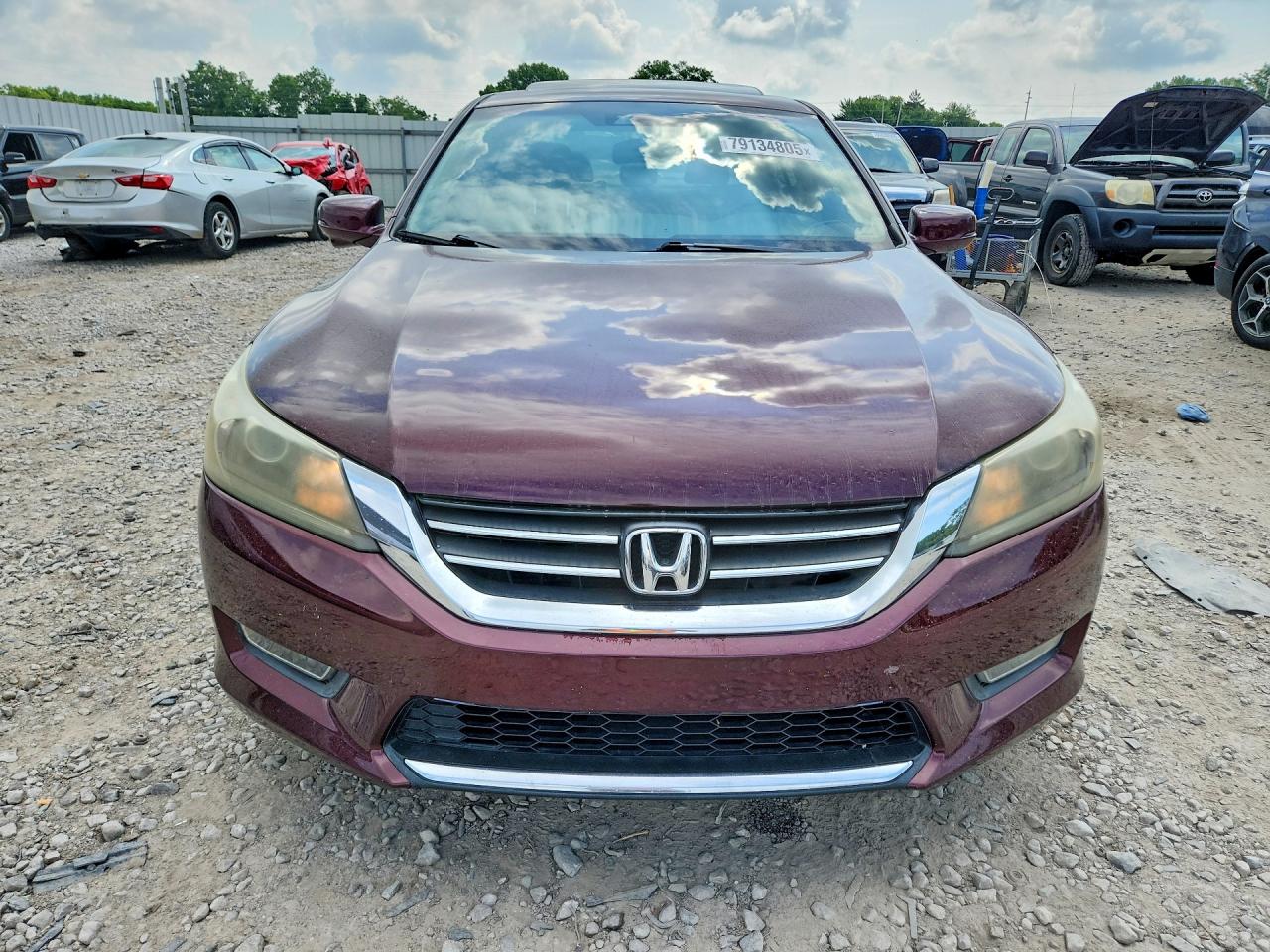 2013 Honda Accord Exl Maroon vin: 1HGCR2F85DA193422