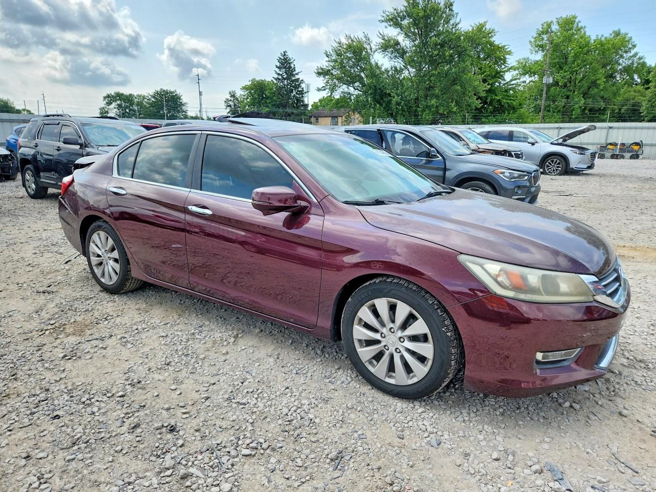 2013 Honda Accord Exl Maroon vin: 1HGCR2F85DA193422