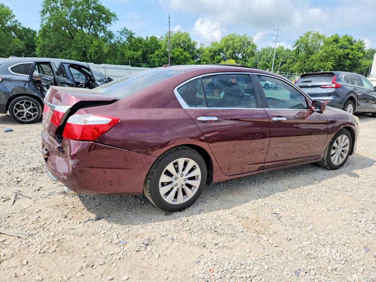 2013 Honda Accord Exl Maroon vin: 1HGCR2F85DA193422