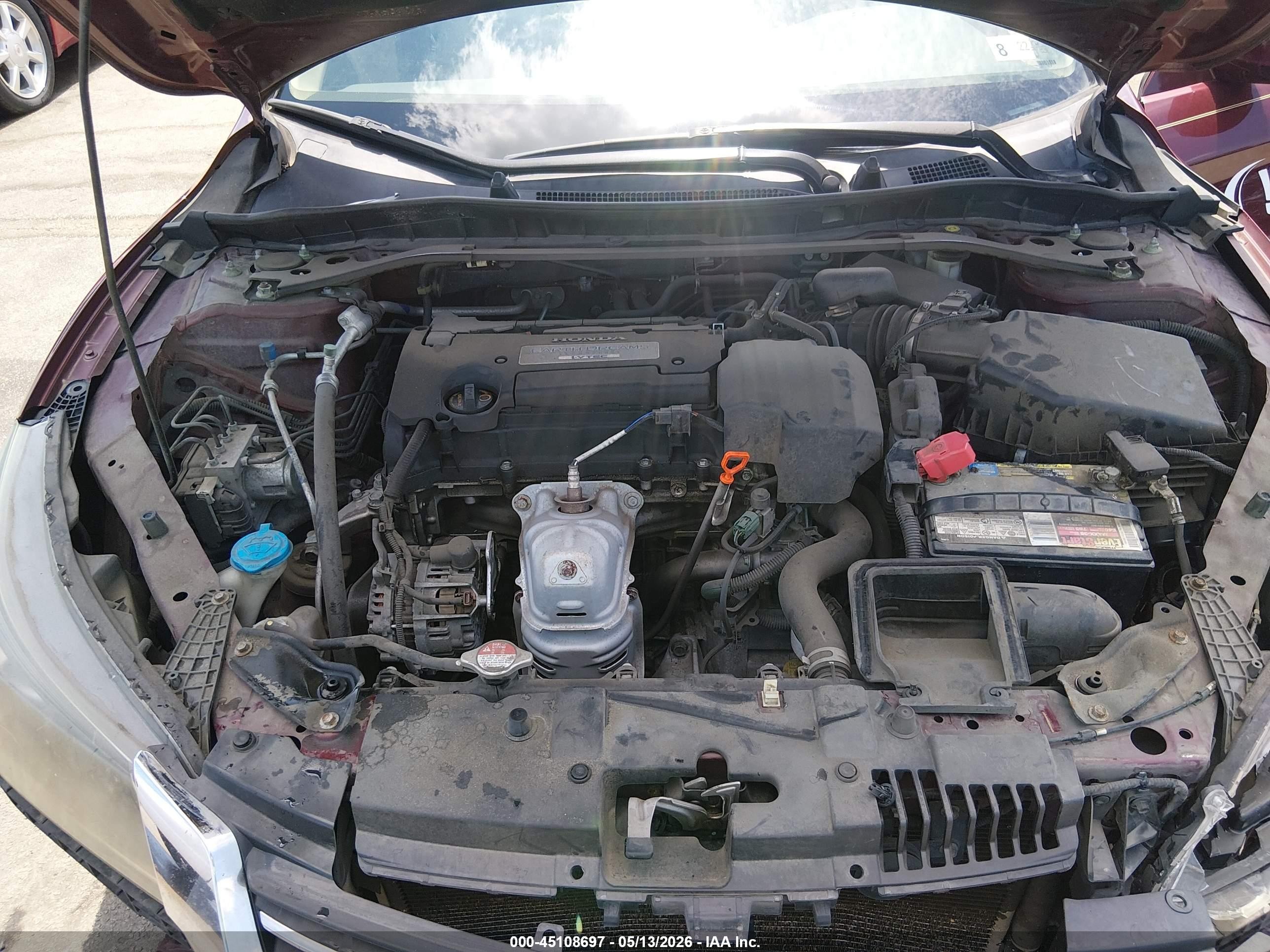 2013 Honda Accord Ex-l Бордовый vin: 1HGCR2F85DA201938