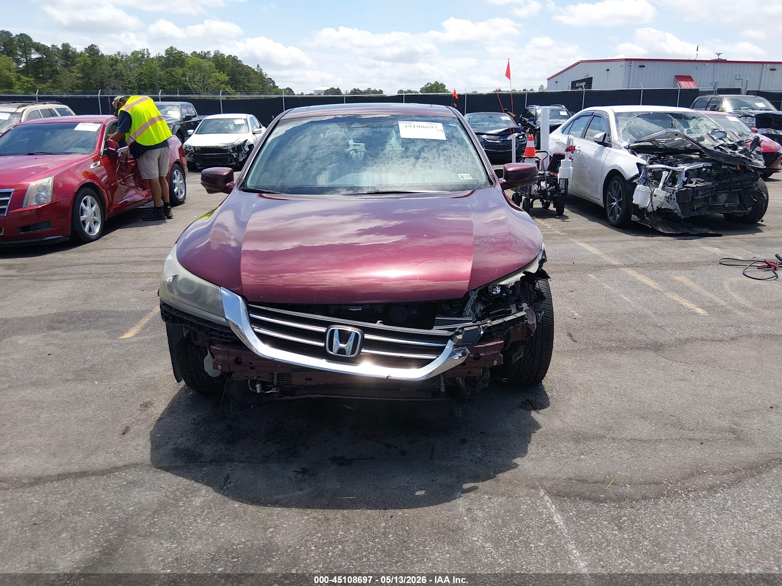 2013 Honda Accord Ex-l Бордовый vin: 1HGCR2F85DA201938