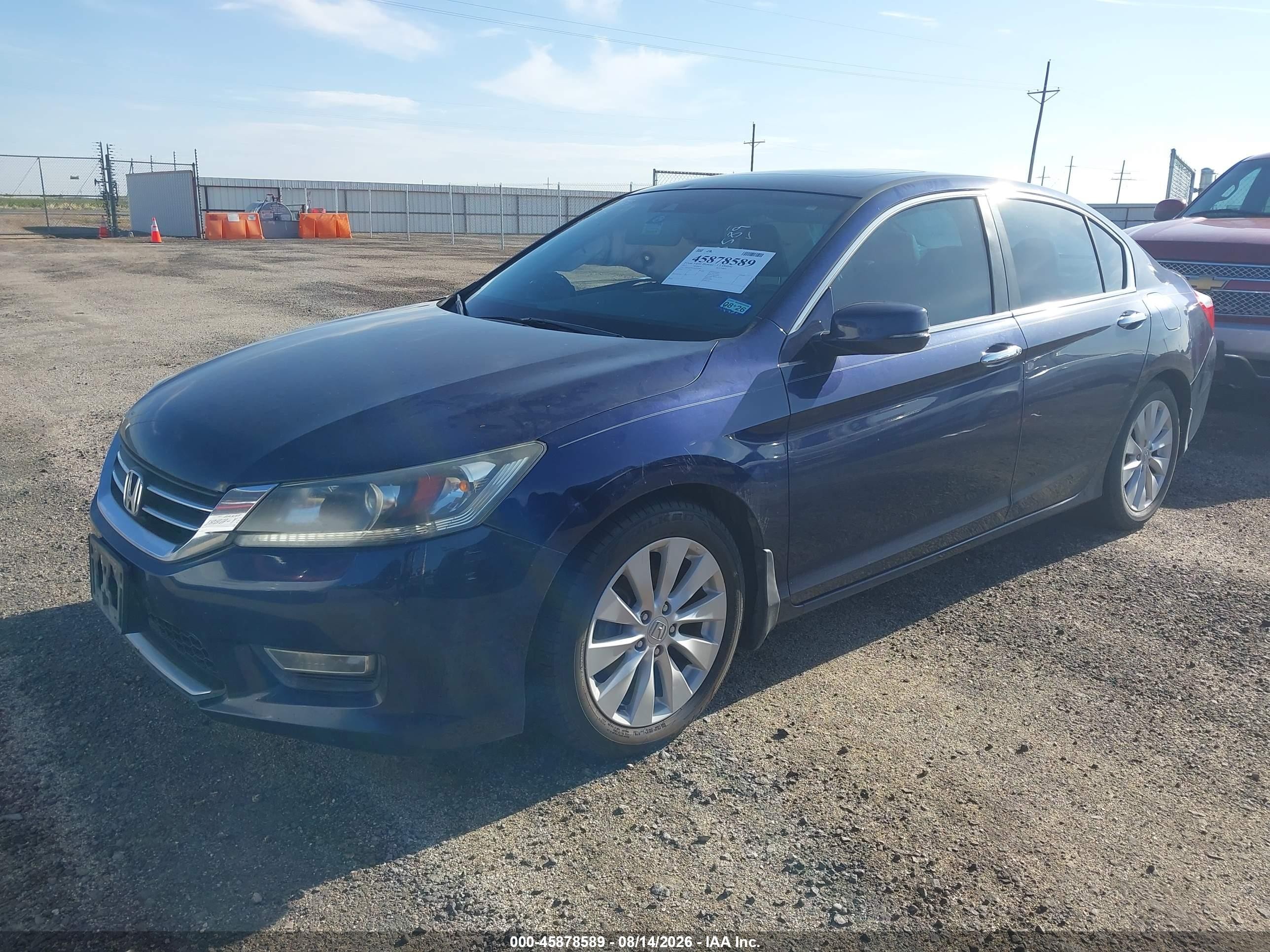 2013 Honda Accord Ex-l Blue vin: 1HGCR2F85DA207464