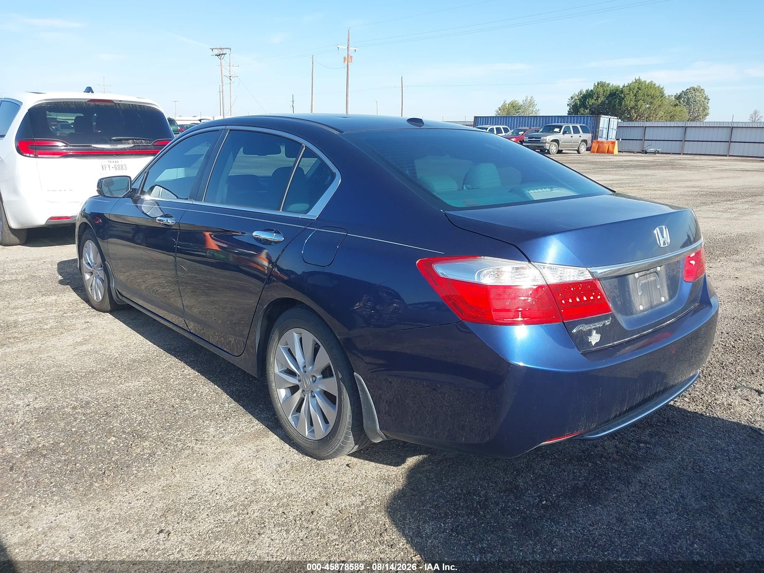 2013 Honda Accord Ex-l Blue vin: 1HGCR2F85DA207464