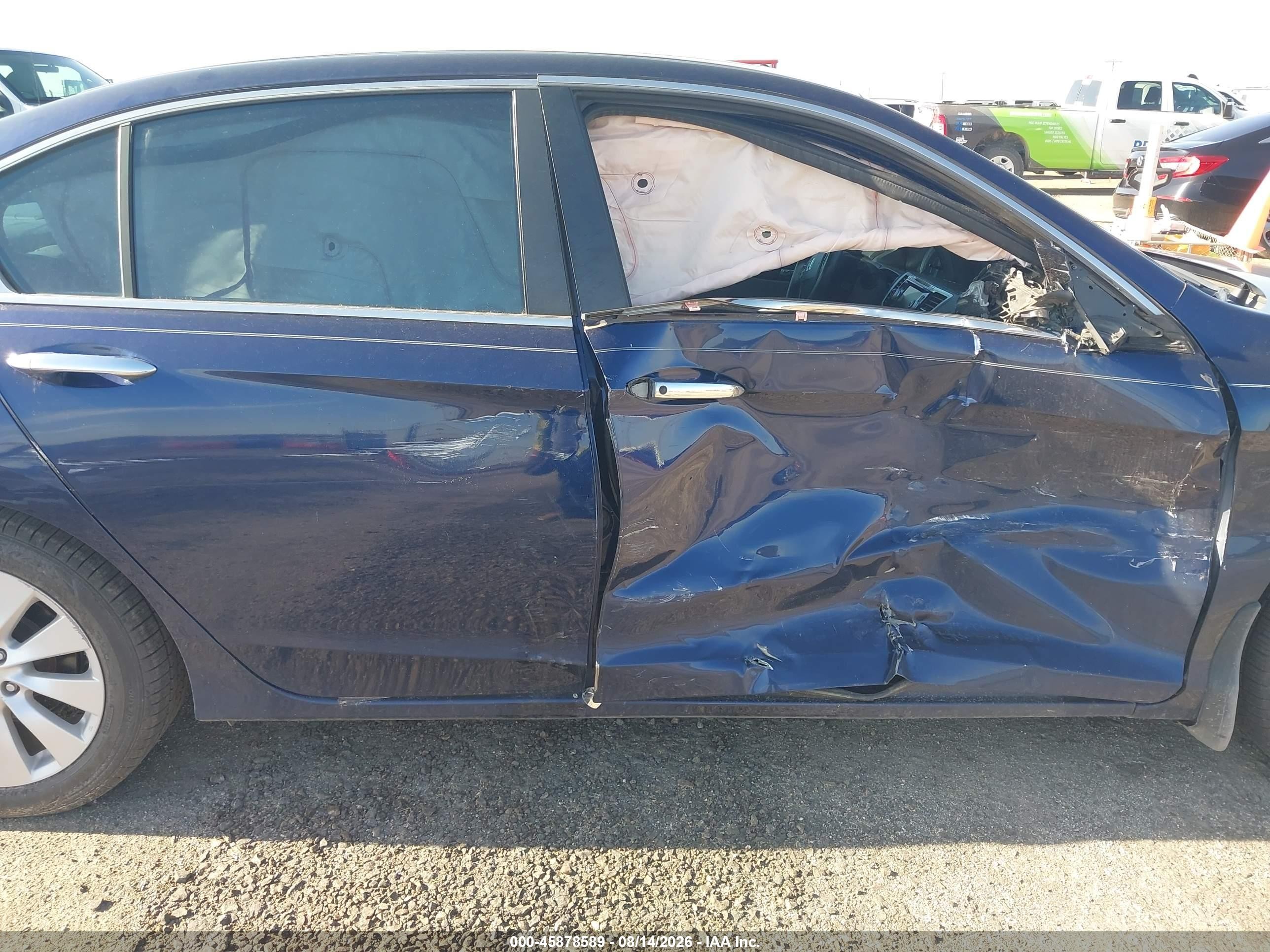 2013 Honda Accord Ex-l Blue vin: 1HGCR2F85DA207464