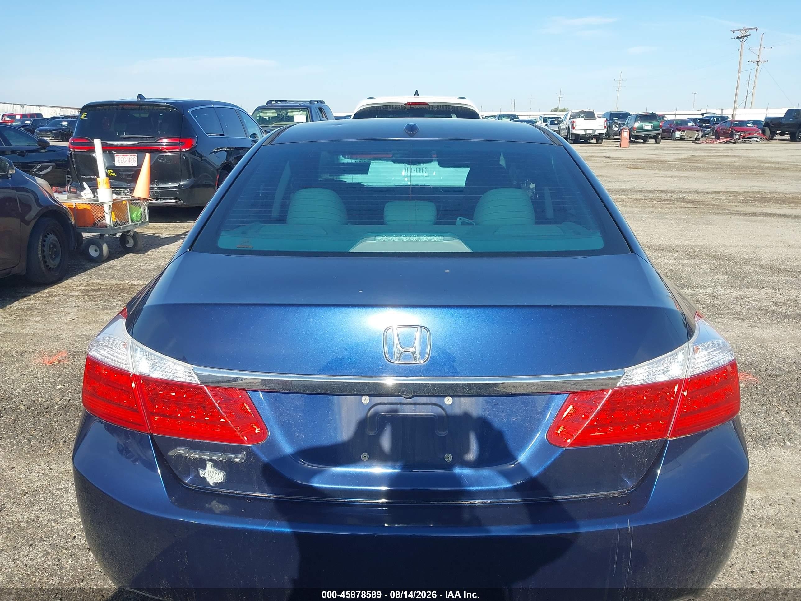 2013 Honda Accord Ex-l Blue vin: 1HGCR2F85DA207464