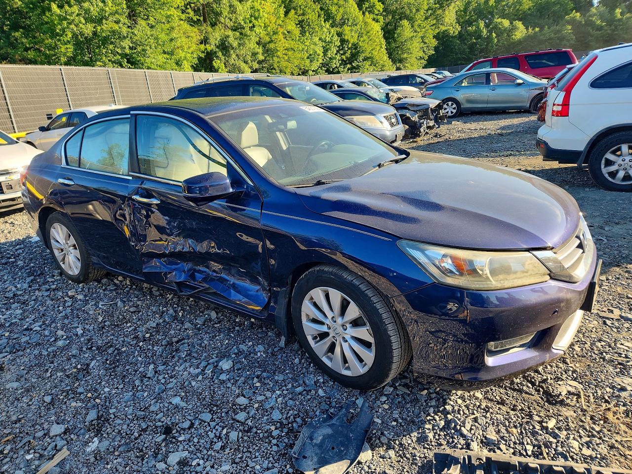 2013 Honda Accord Exl Синий vin: 1HGCR2F85DA247592