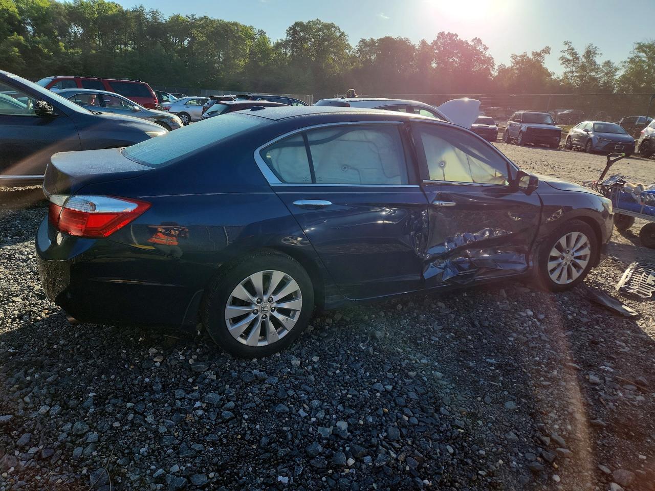 2013 Honda Accord Exl Синий vin: 1HGCR2F85DA247592