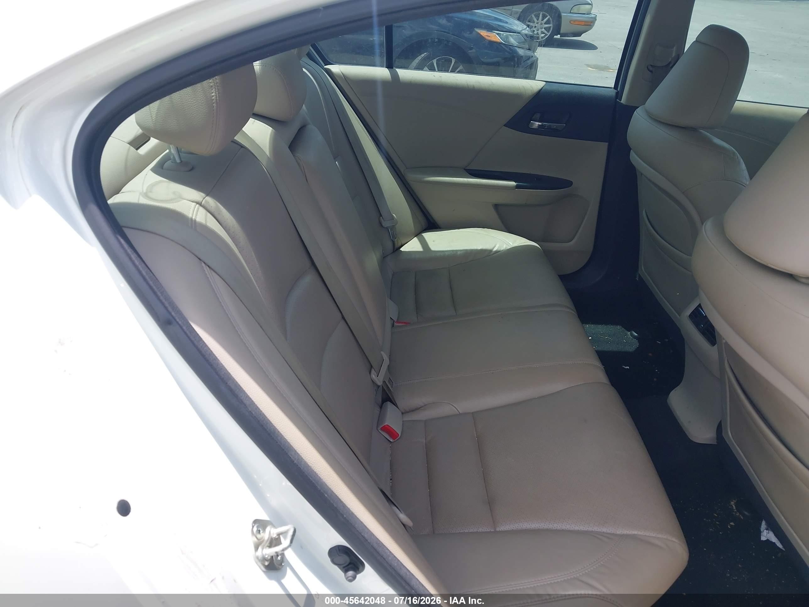 2013 Honda Accord Ex-l White vin: 1HGCR2F85DA265199