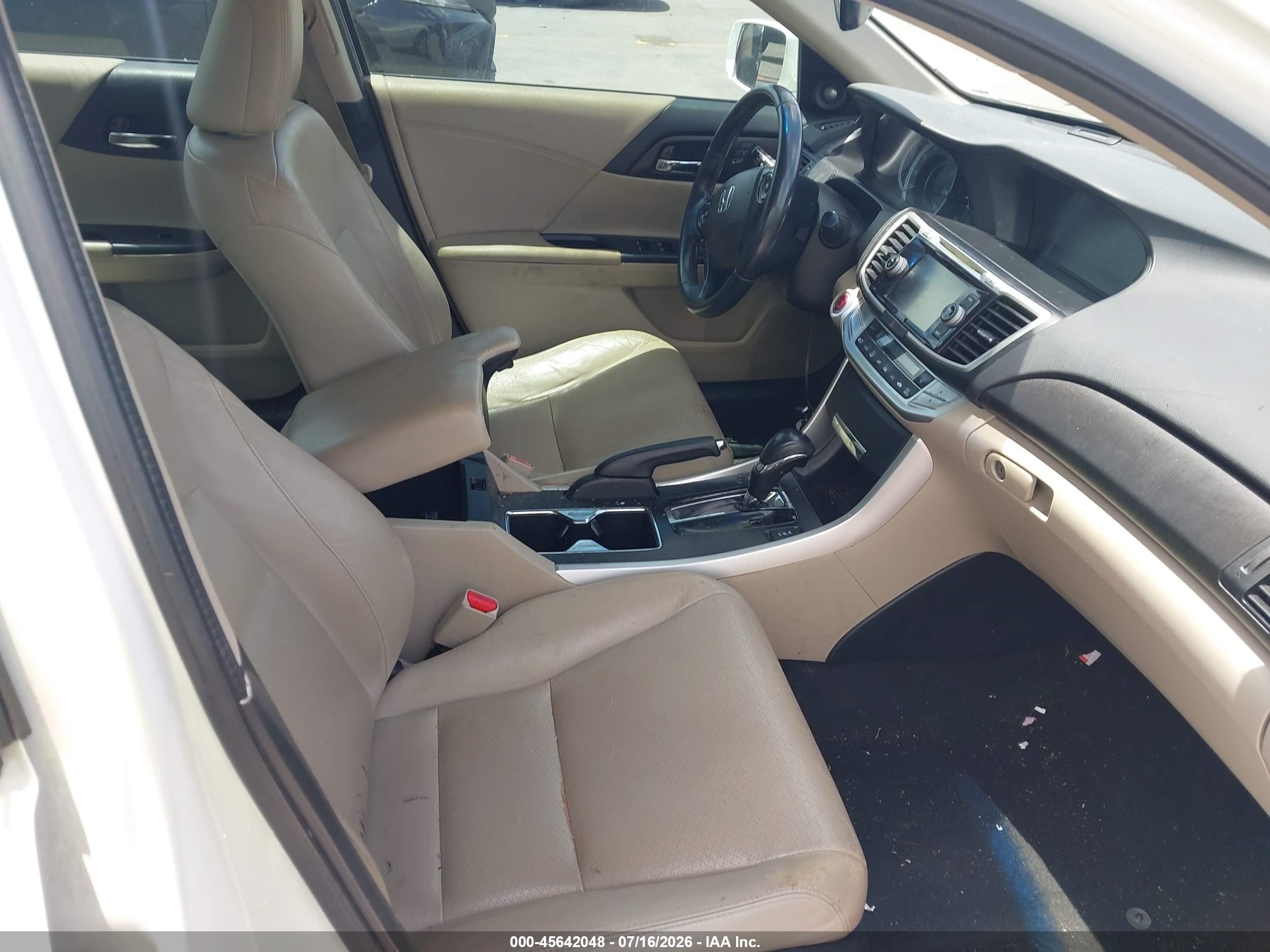 2013 Honda Accord Ex-l White vin: 1HGCR2F85DA265199