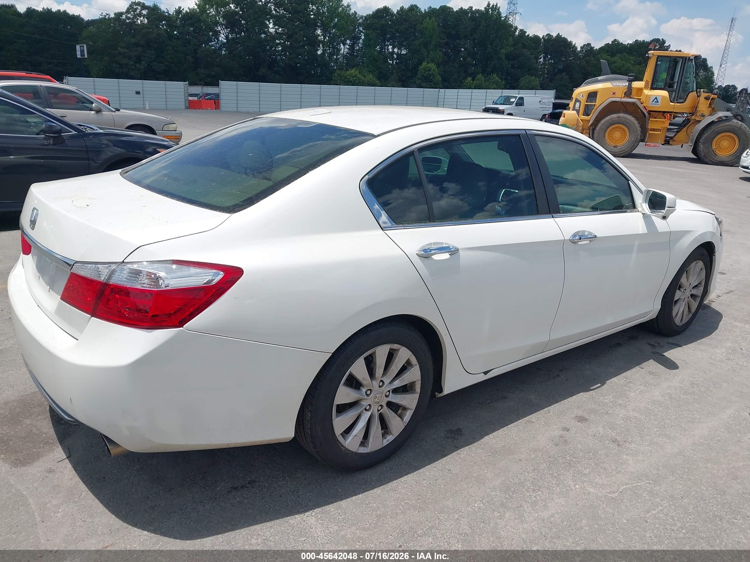 2013 Honda Accord Ex-l White vin: 1HGCR2F85DA265199