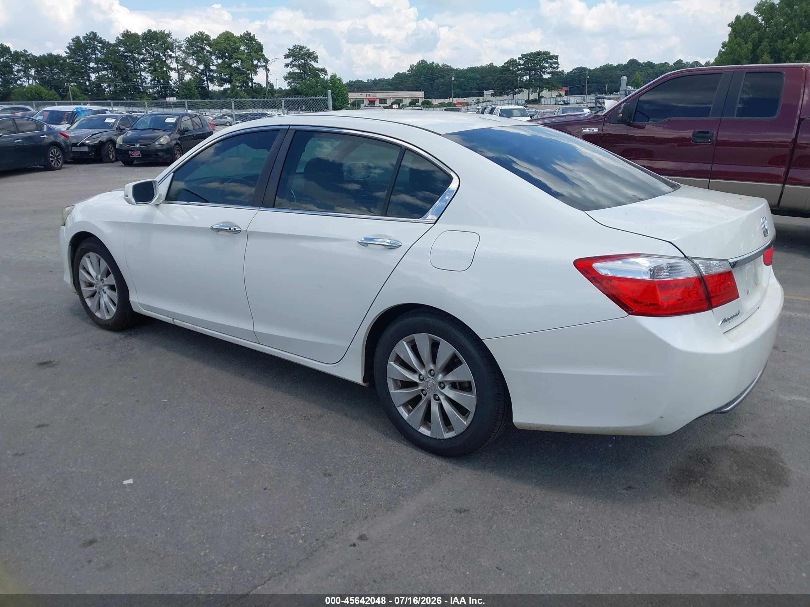 2013 Honda Accord Ex-l White vin: 1HGCR2F85DA265199