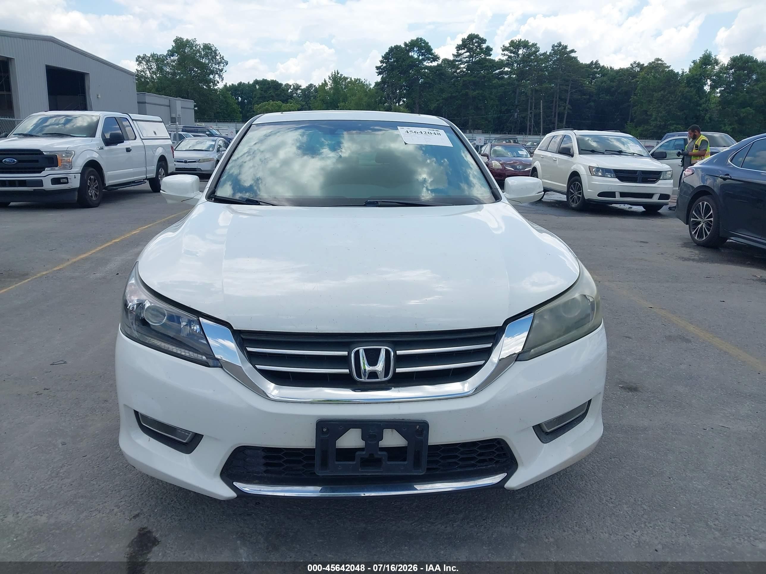 2013 Honda Accord Ex-l White vin: 1HGCR2F85DA265199