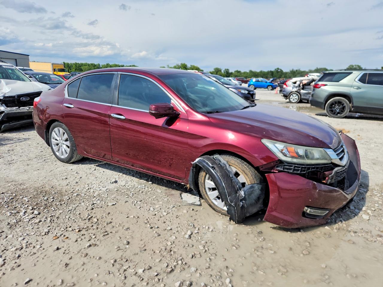 2013 Honda Accord Exl Burgundy vin: 1HGCR2F85DA266823
