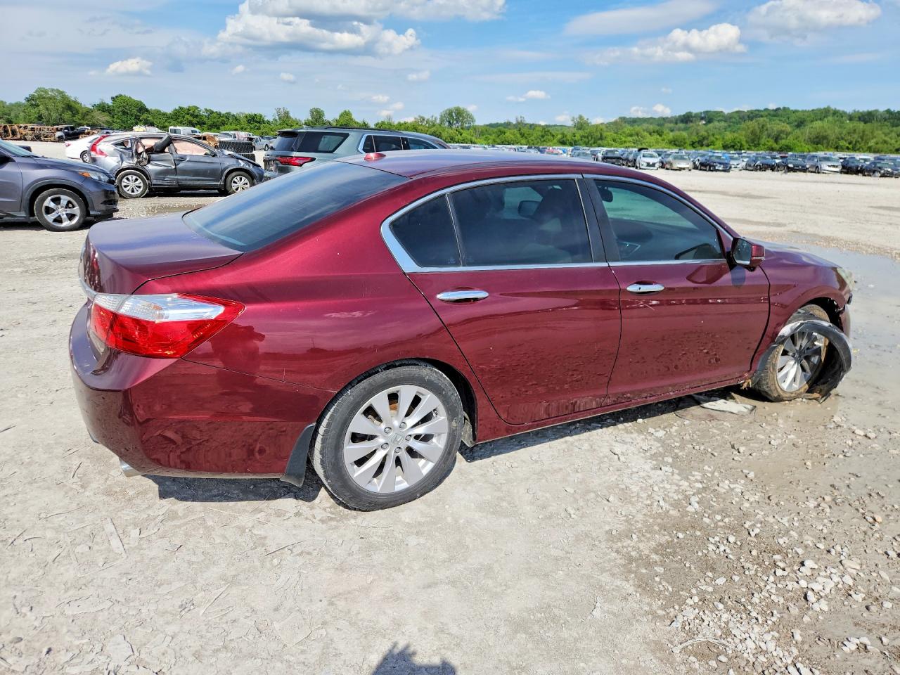 2013 Honda Accord Exl Burgundy vin: 1HGCR2F85DA266823