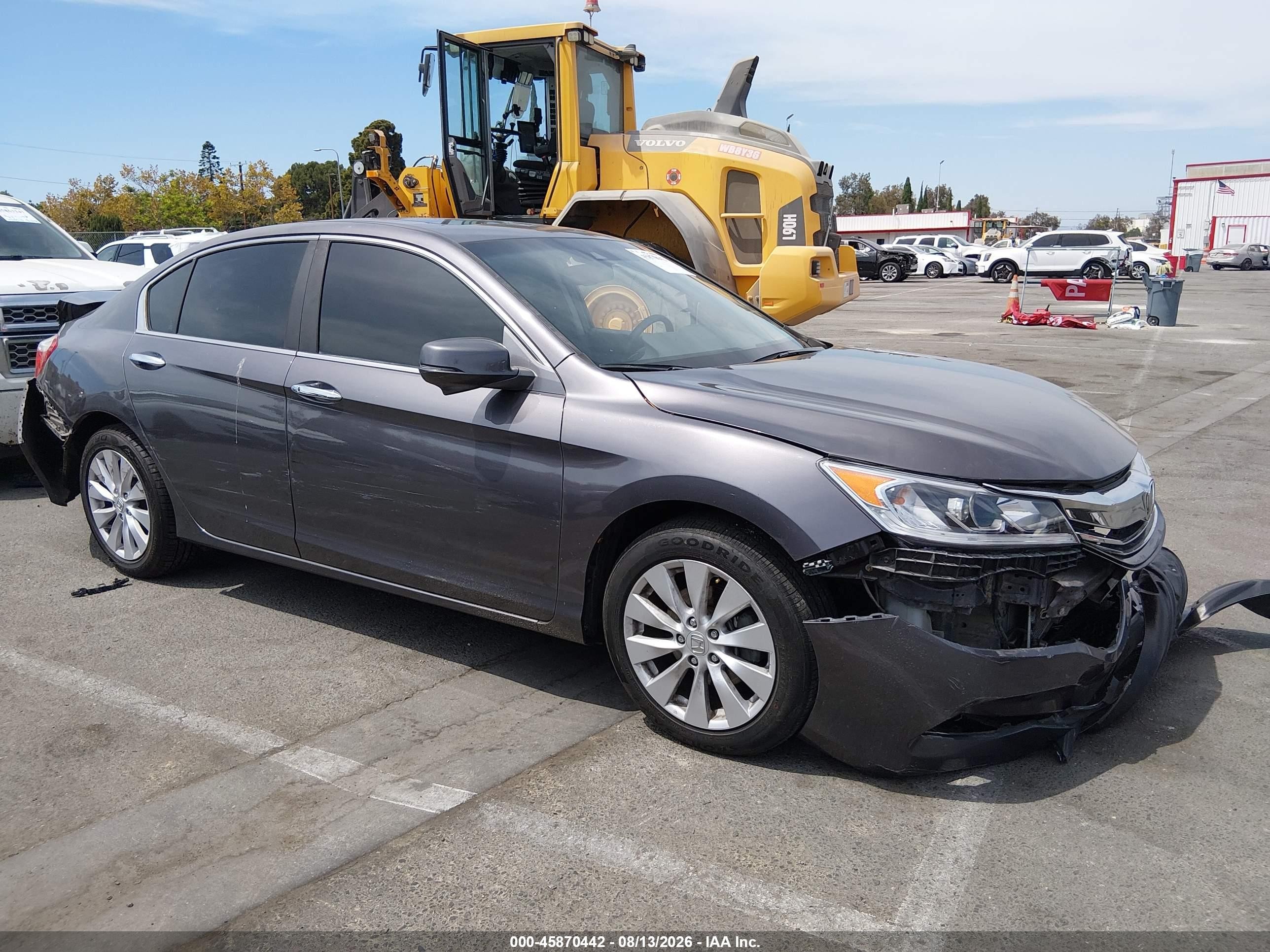 2014 Honda Accord Ex-l Gray vin: 1HGCR2F85EA018346