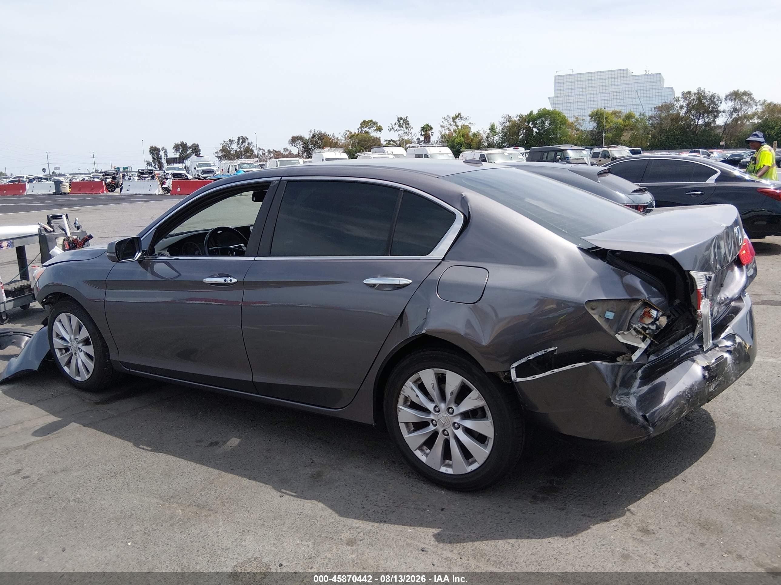 2014 Honda Accord Ex-l Gray vin: 1HGCR2F85EA018346