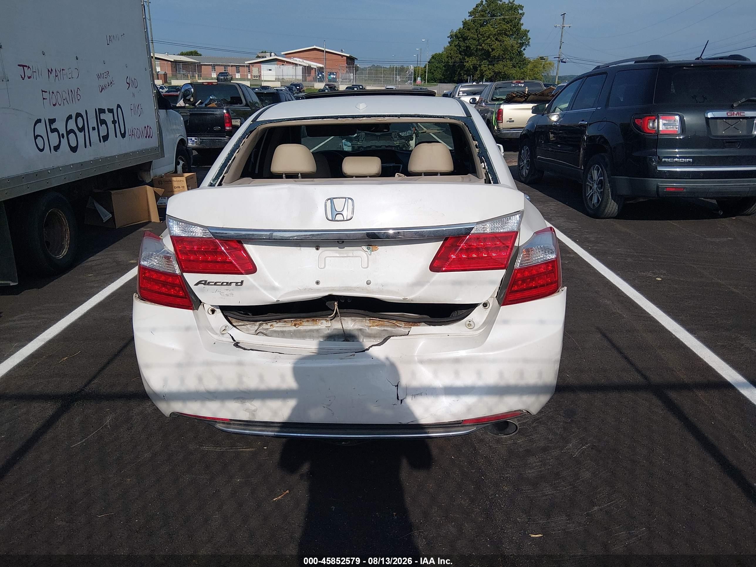 2014 Honda Accord Ex-l White vin: 1HGCR2F85EA042498