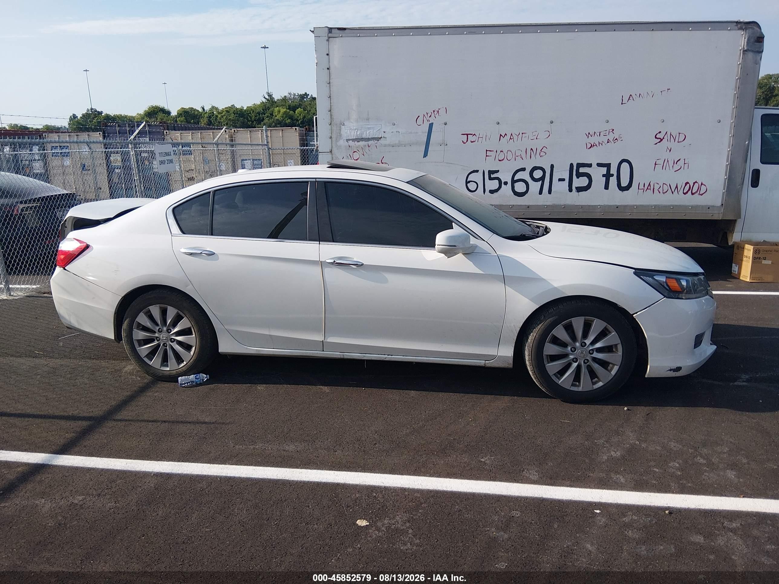 2014 Honda Accord Ex-l White vin: 1HGCR2F85EA042498