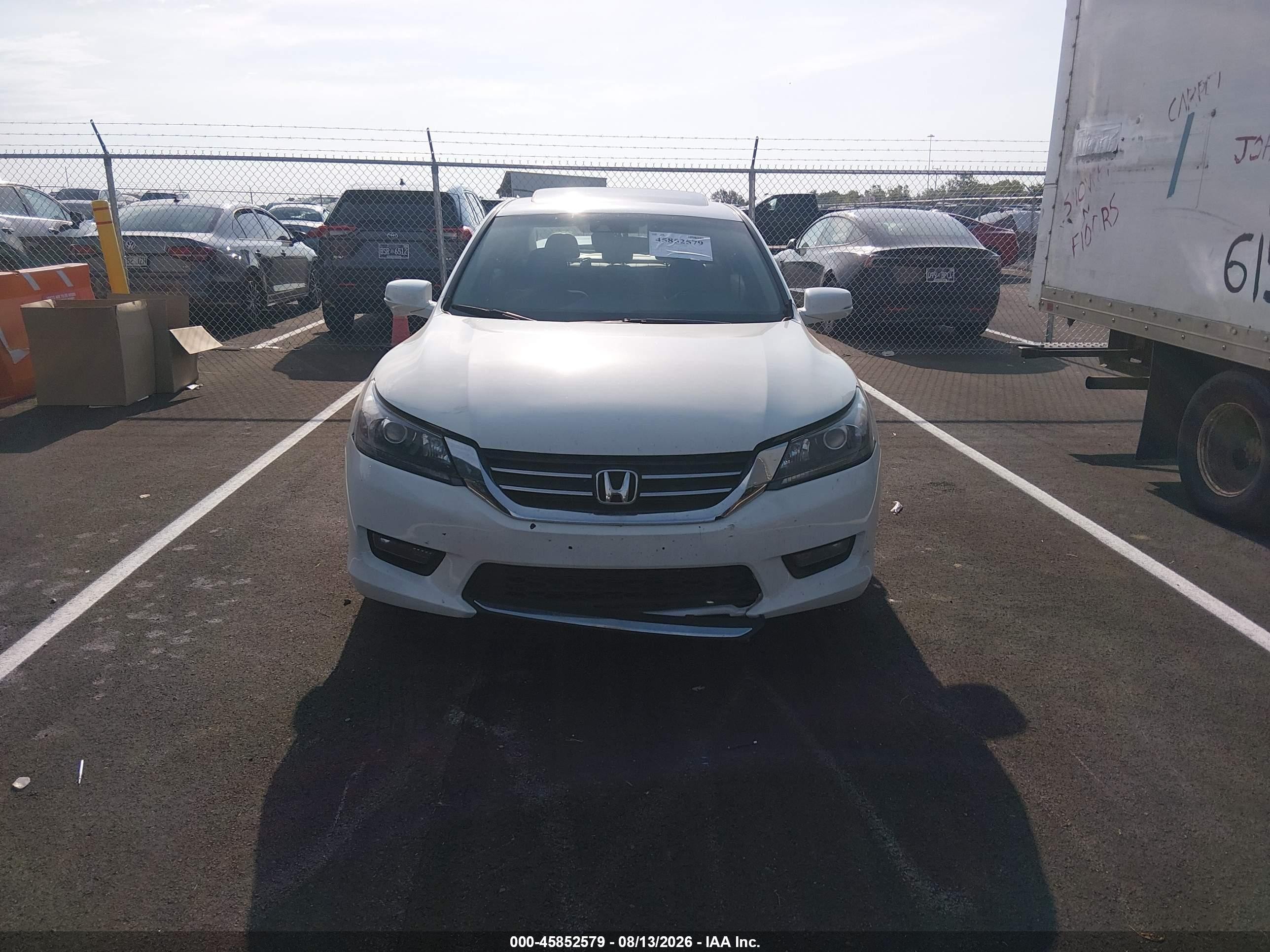 2014 Honda Accord Ex-l White vin: 1HGCR2F85EA042498