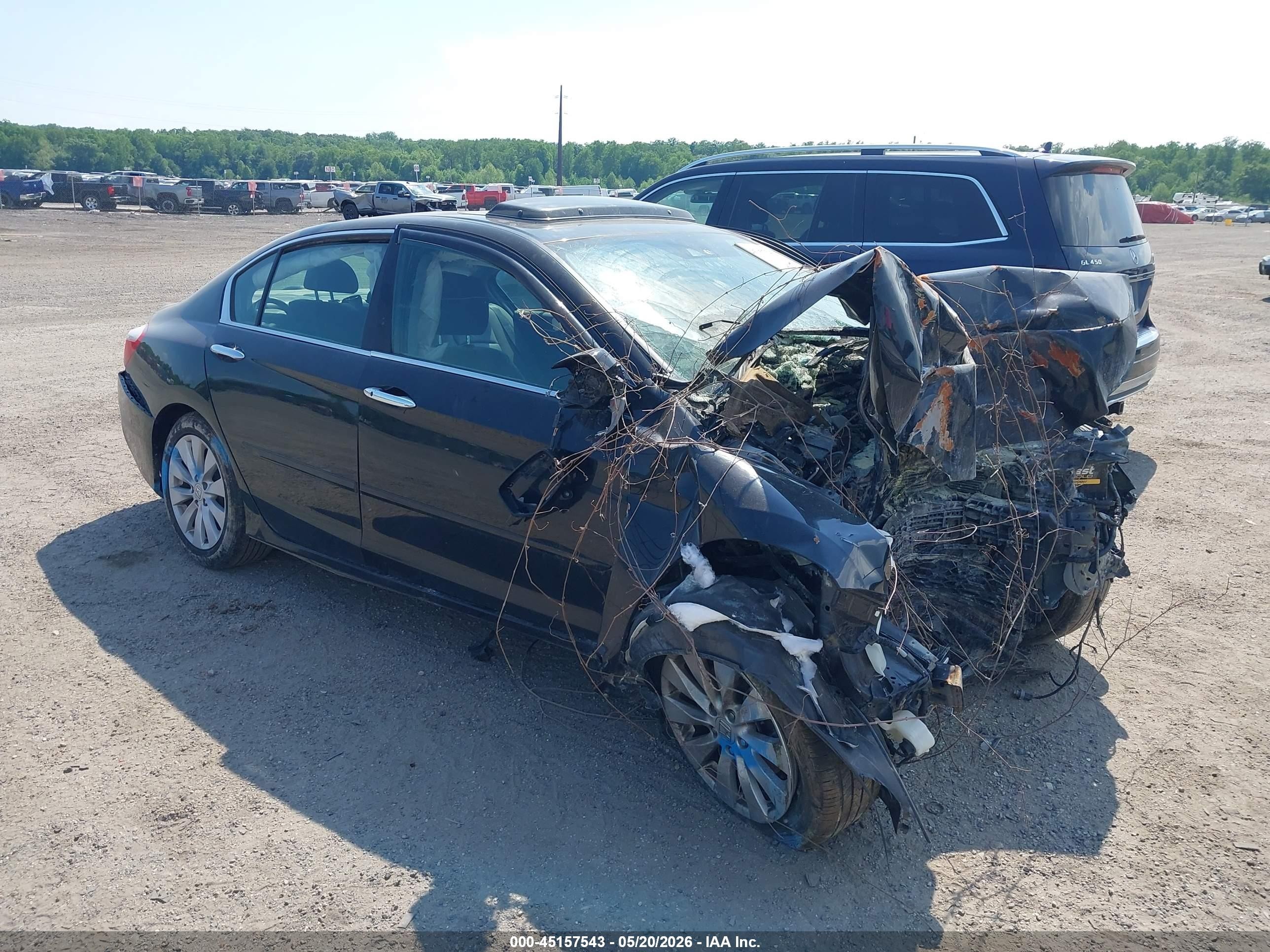 2014 Honda Accord Ex-l Black vin: 1HGCR2F85EA043215
