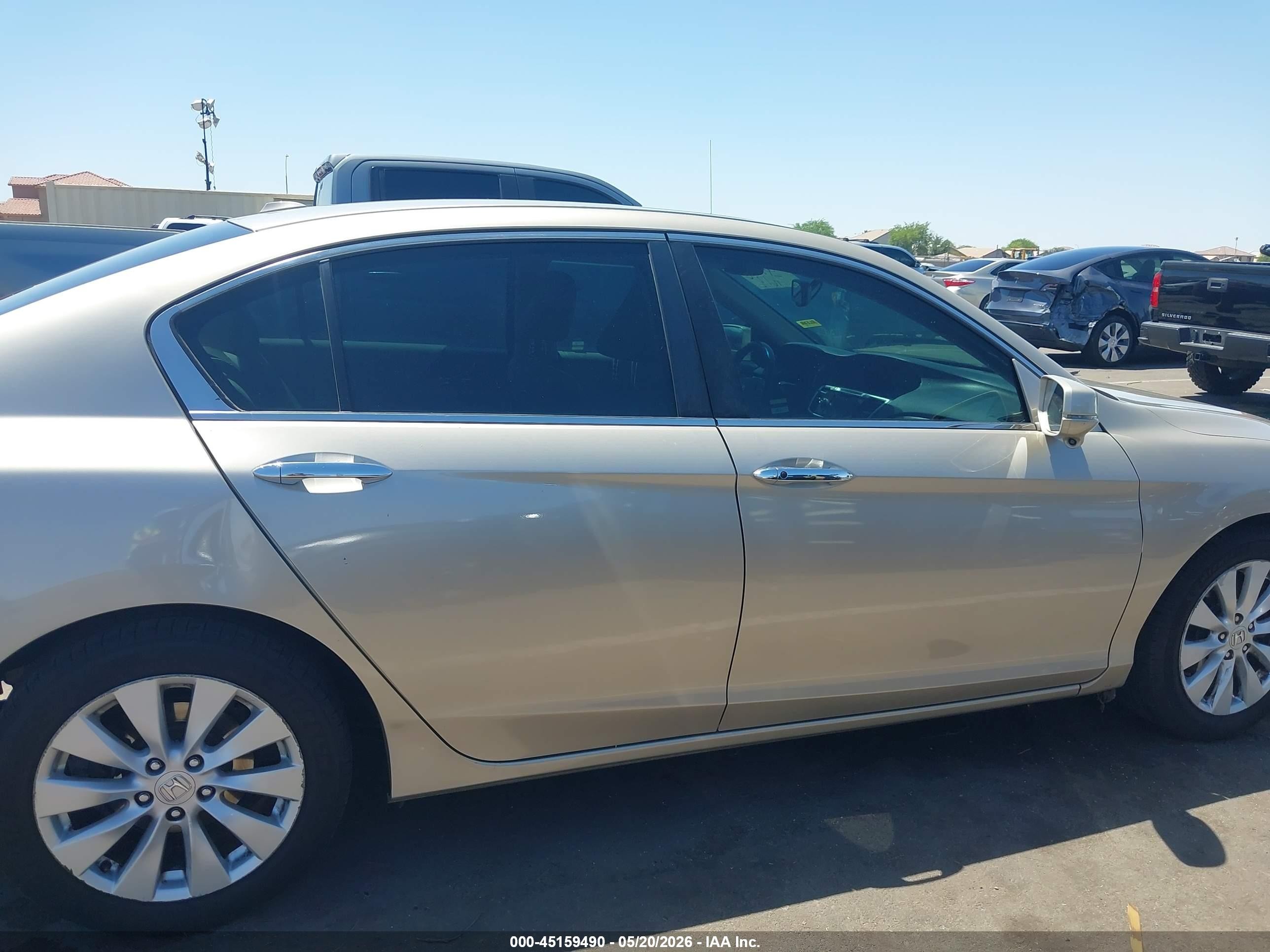 2014 Honda Accord Ex-l Beige vin: 1HGCR2F85EA051444