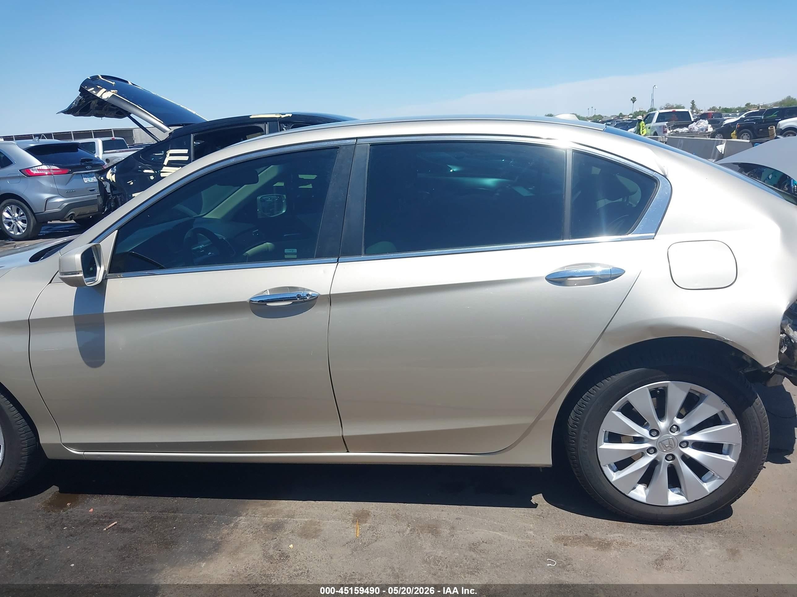 2014 Honda Accord Ex-l Beige vin: 1HGCR2F85EA051444
