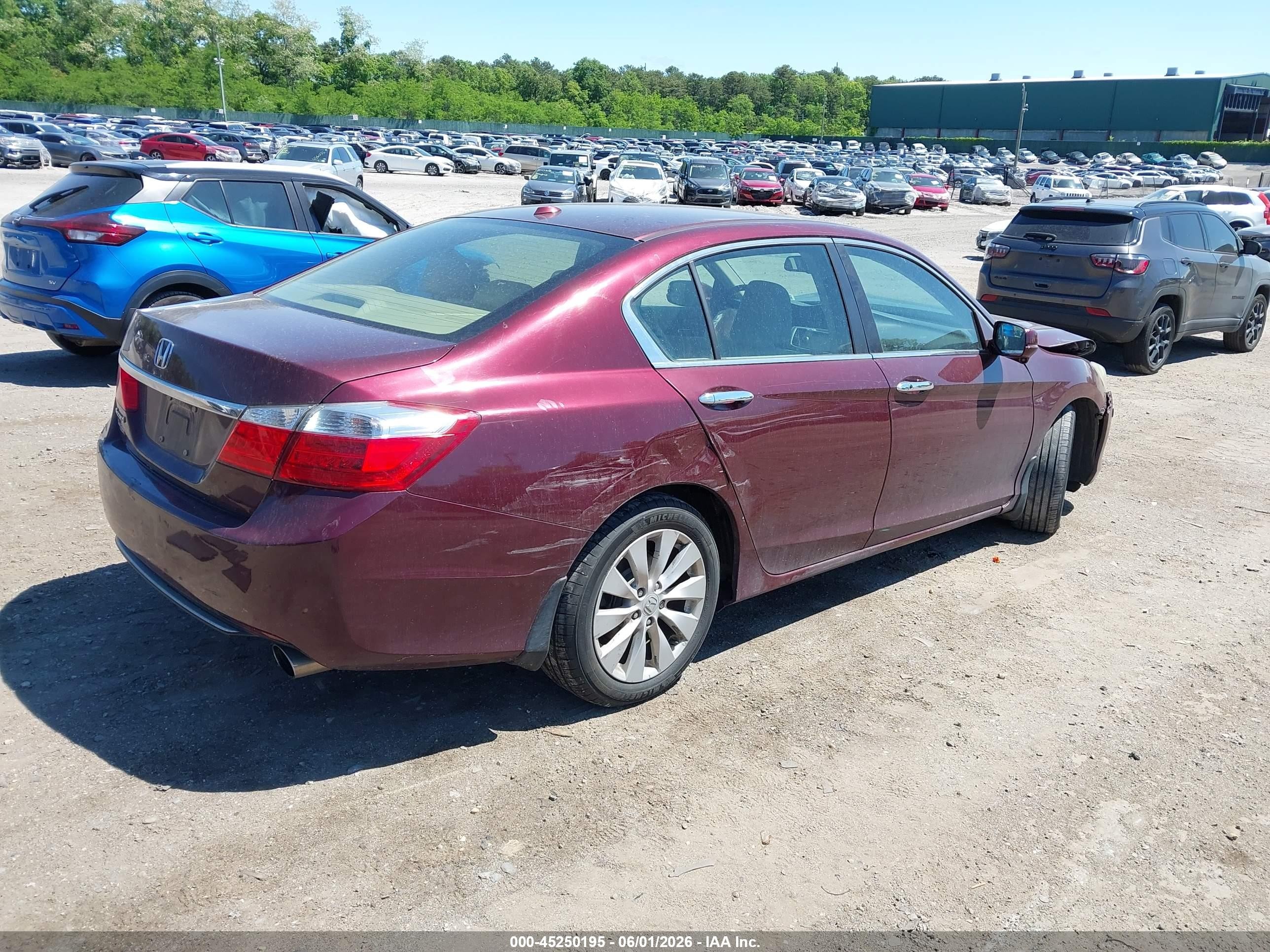 2014 Honda Accord Ex-l Red vin: 1HGCR2F85EA227828