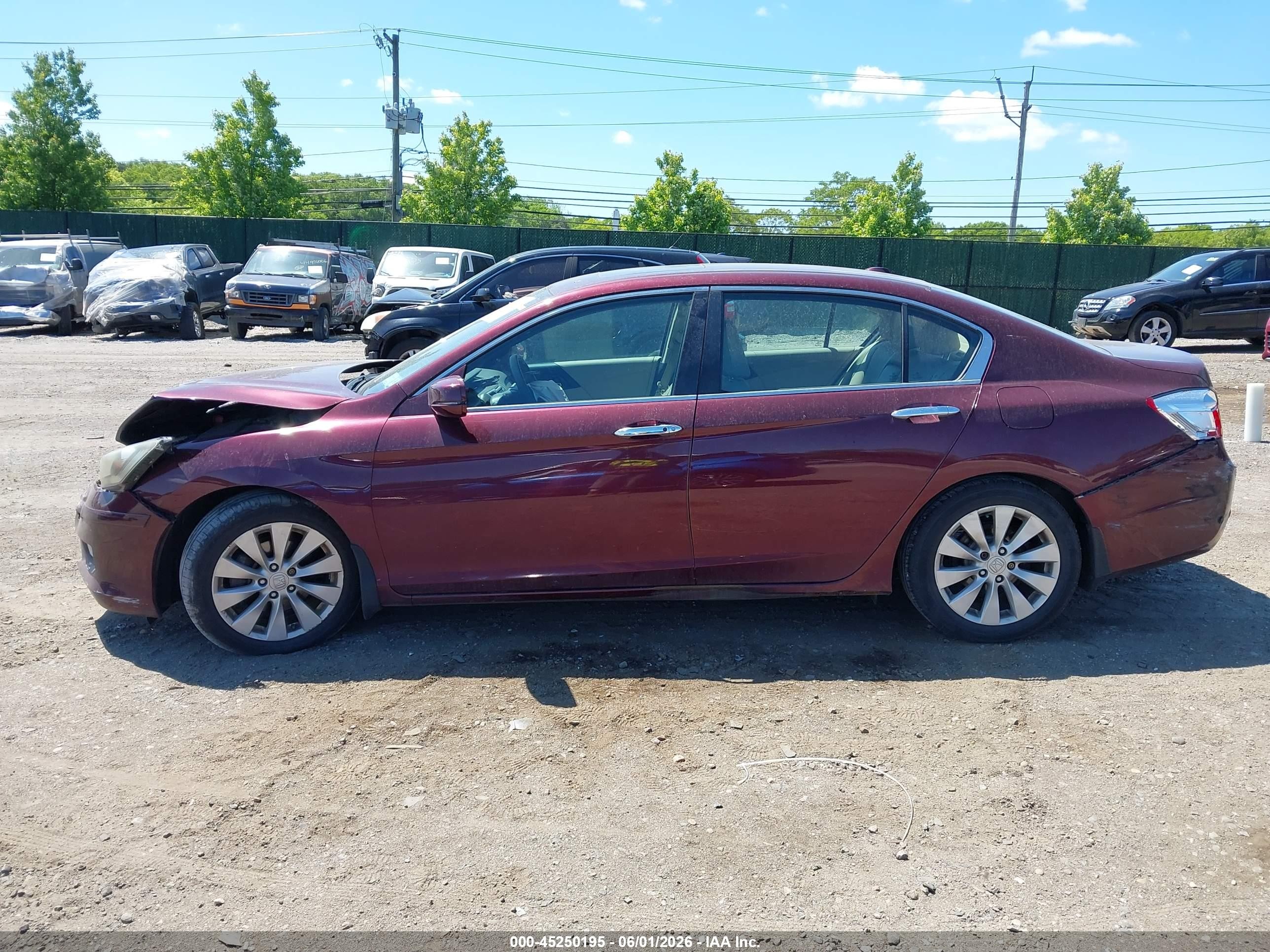 2014 Honda Accord Ex-l Red vin: 1HGCR2F85EA227828
