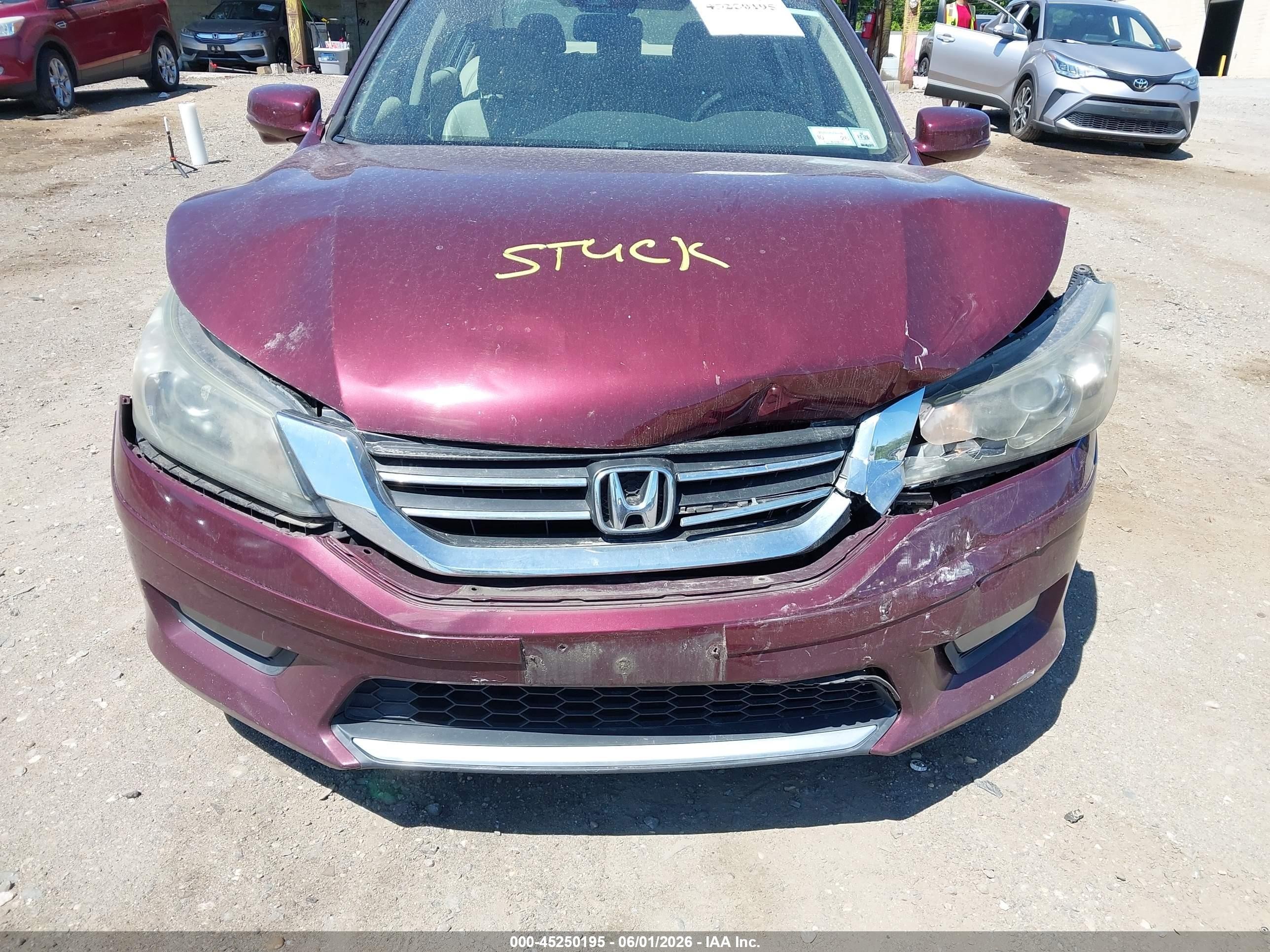 2014 Honda Accord Ex-l Red vin: 1HGCR2F85EA227828