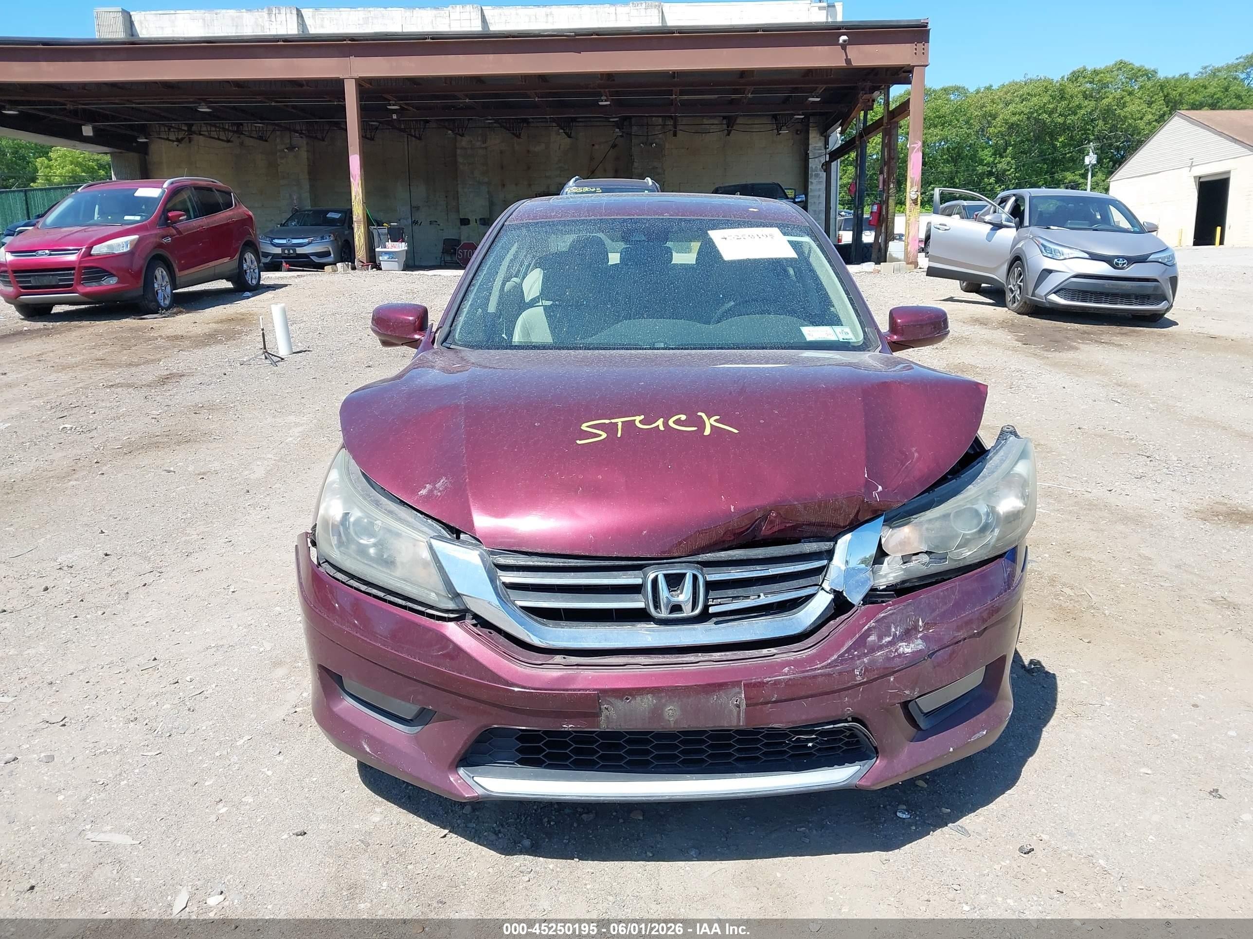 2014 Honda Accord Ex-l Red vin: 1HGCR2F85EA227828