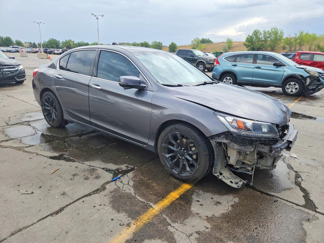 2014 Honda Accord Exl Серый vin: 1HGCR2F85EA242832