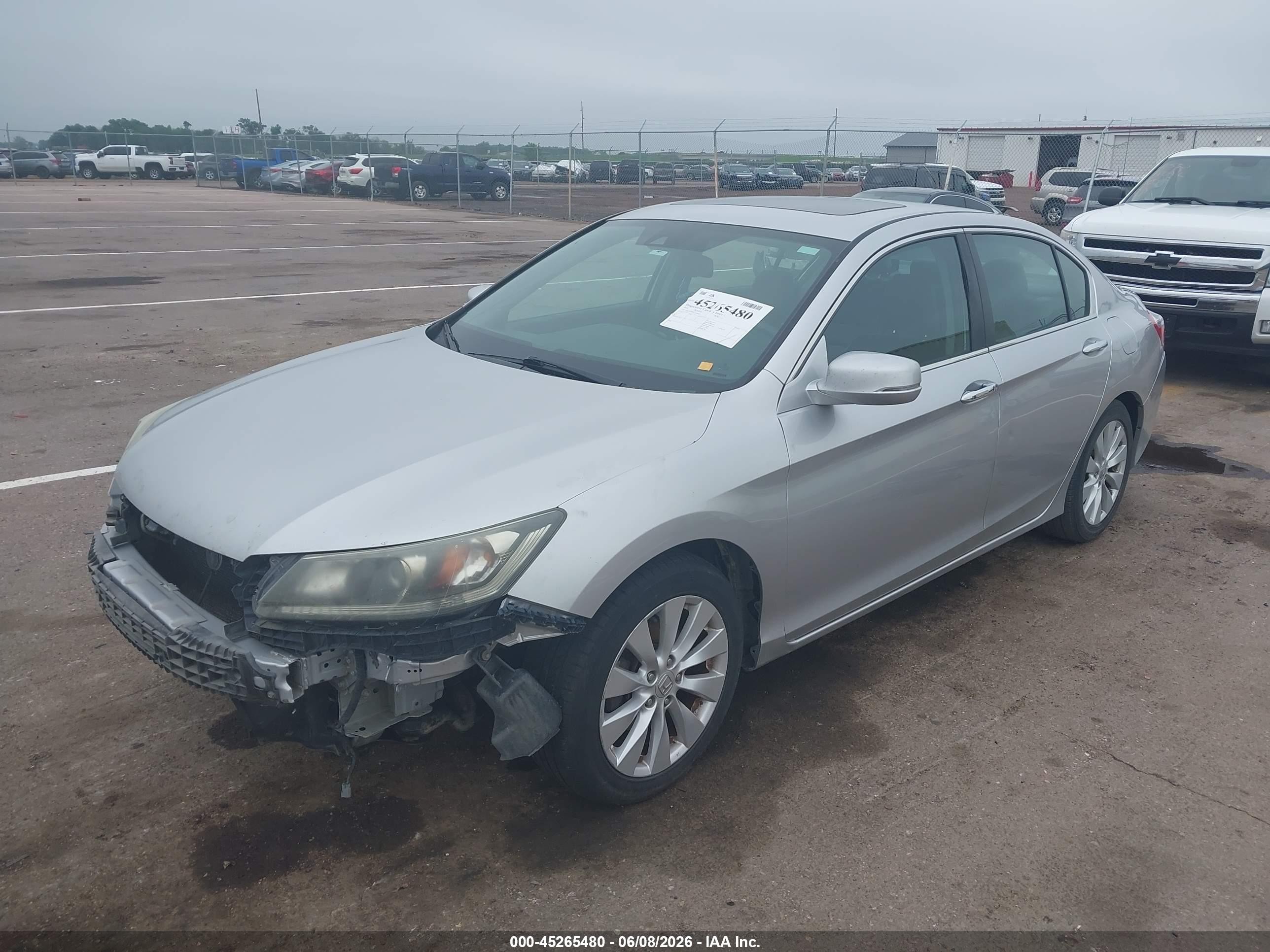 2014 Honda Accord Ex-l Silver vin: 1HGCR2F85EA244693