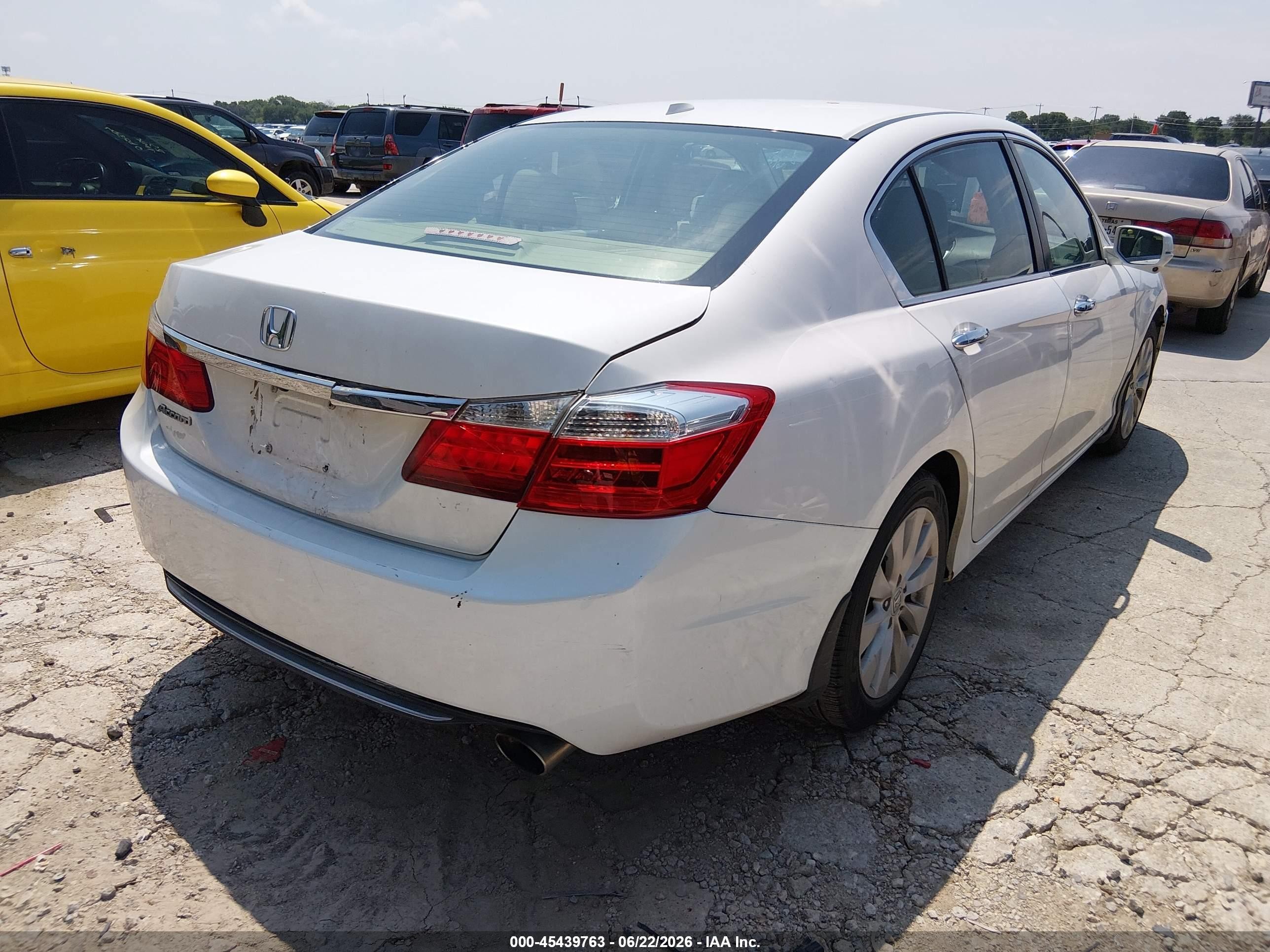 2014 Honda Accord Ex-l White vin: 1HGCR2F85EA288385
