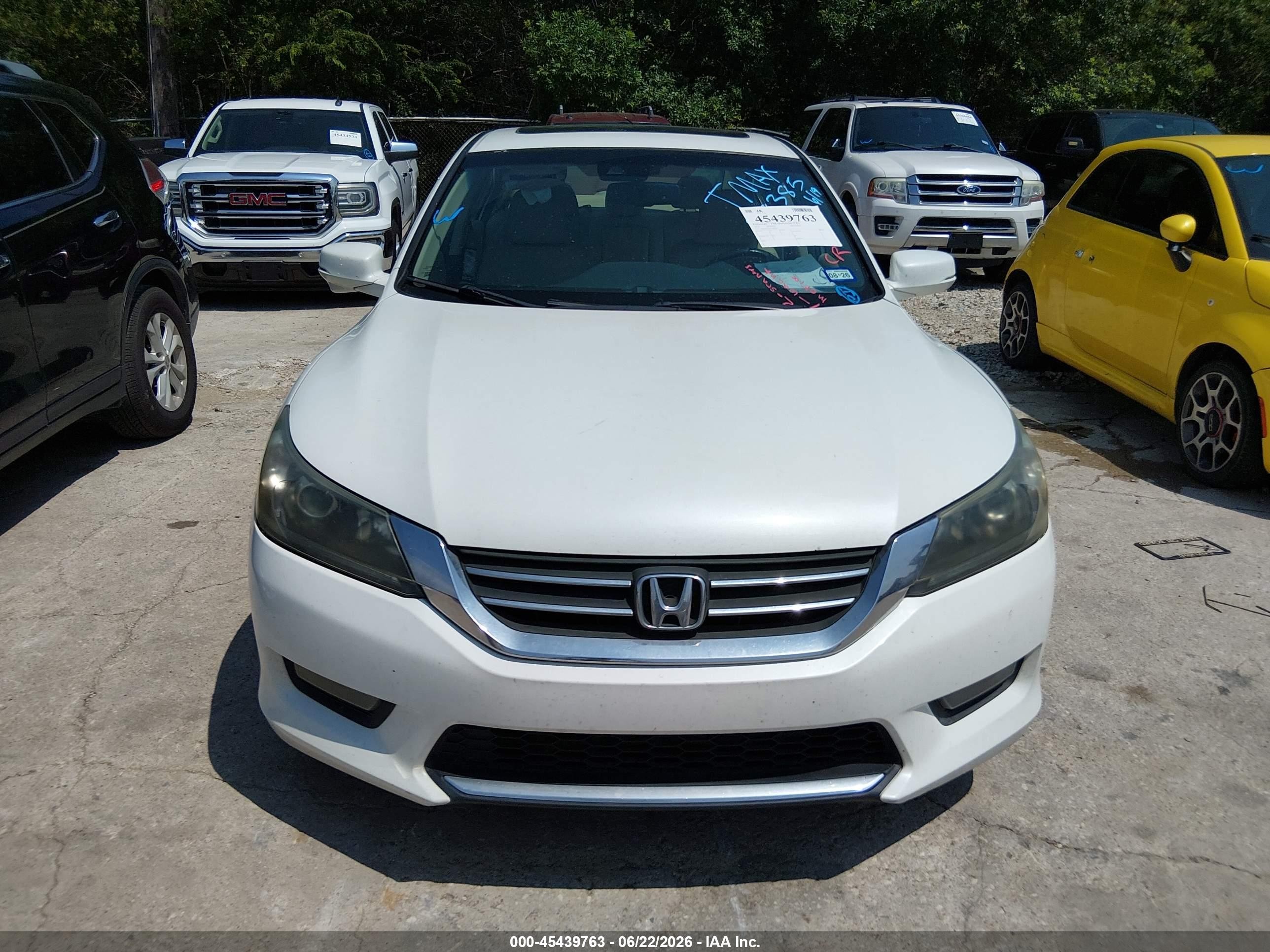 2014 Honda Accord Ex-l White vin: 1HGCR2F85EA288385