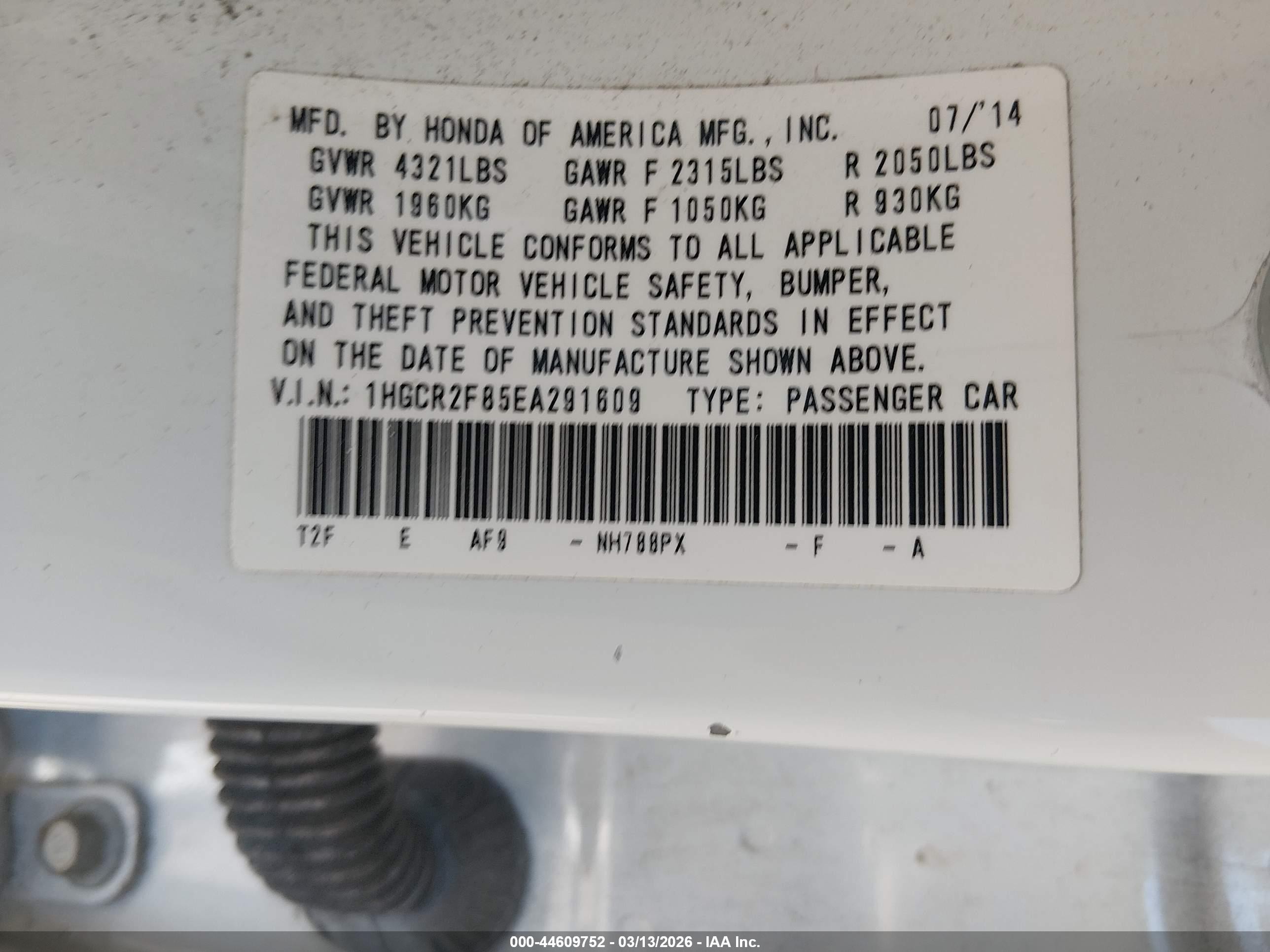 2014 Honda Accord Ex-l White vin: 1HGCR2F85EA291609