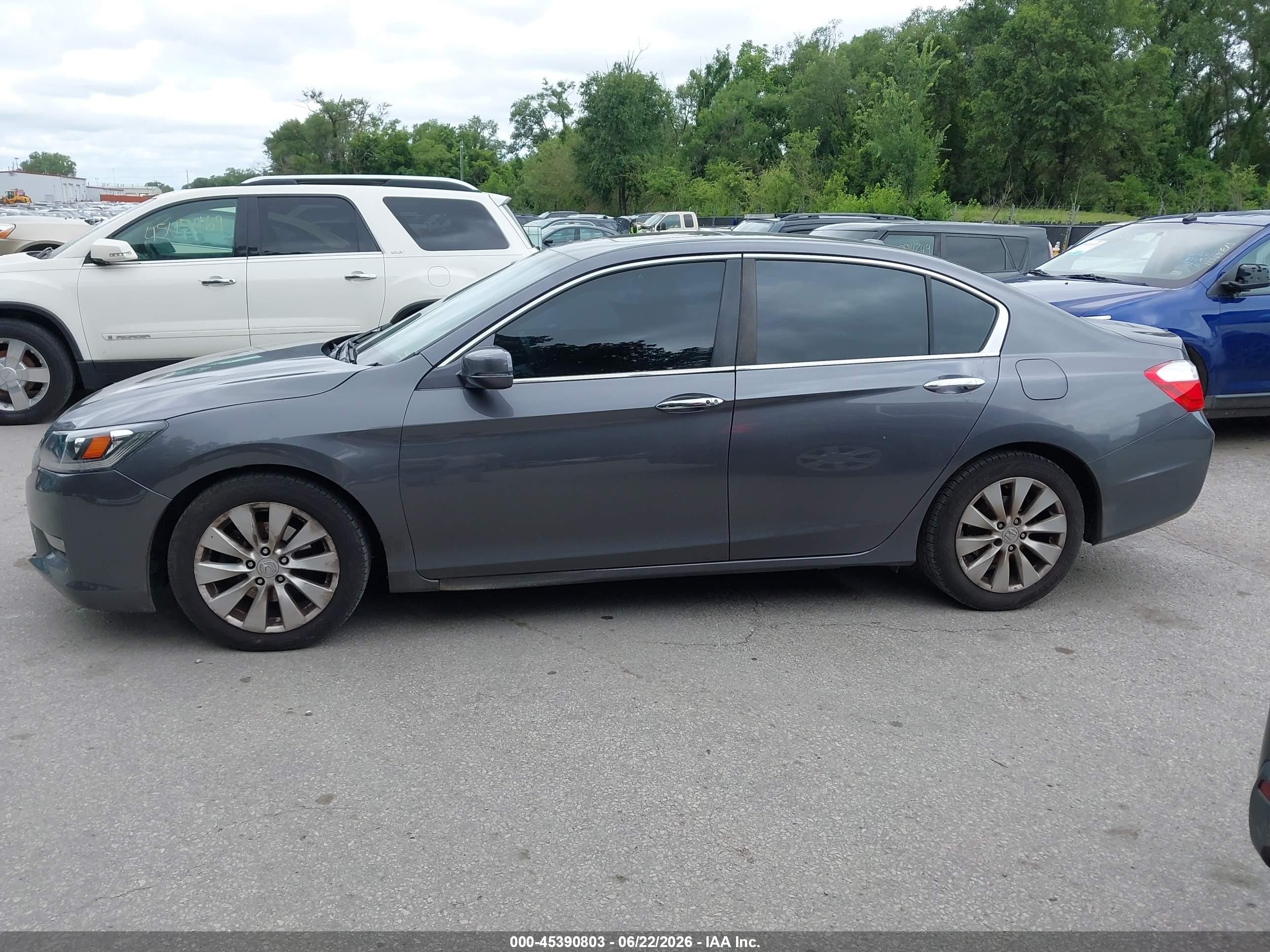 2015 Honda Accord Ex-l Серый vin: 1HGCR2F85FA010619