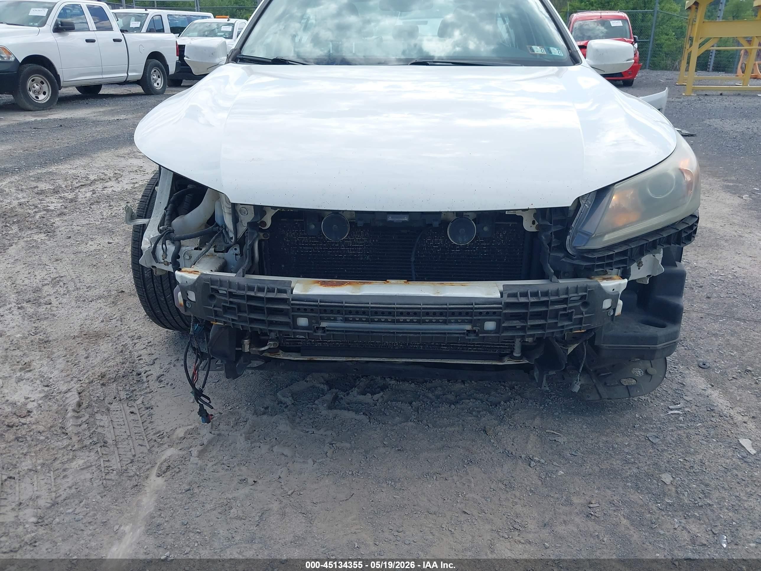 2015 Honda Accord Ex-l White vin: 1HGCR2F85FA028540