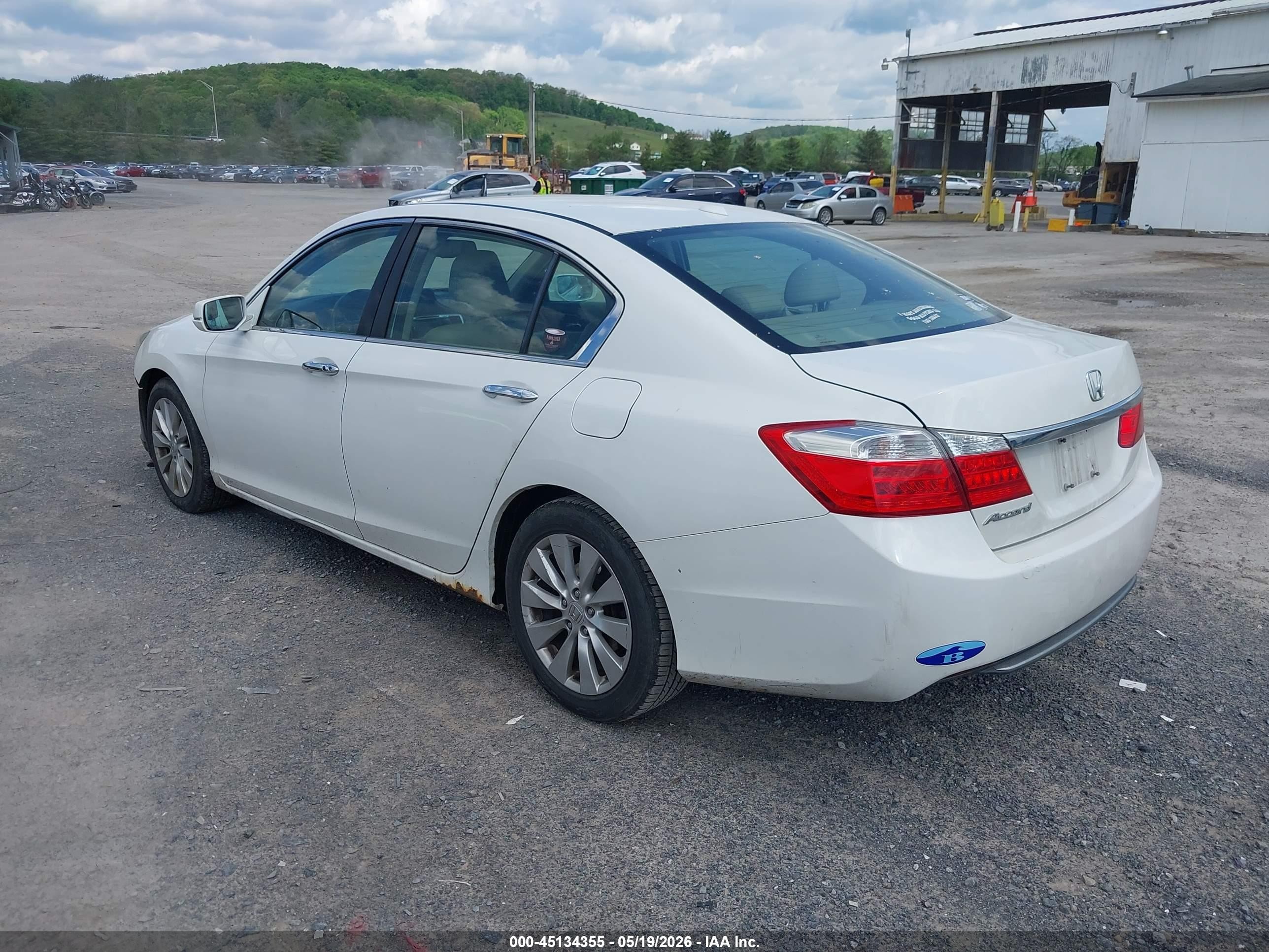 2015 Honda Accord Ex-l White vin: 1HGCR2F85FA028540