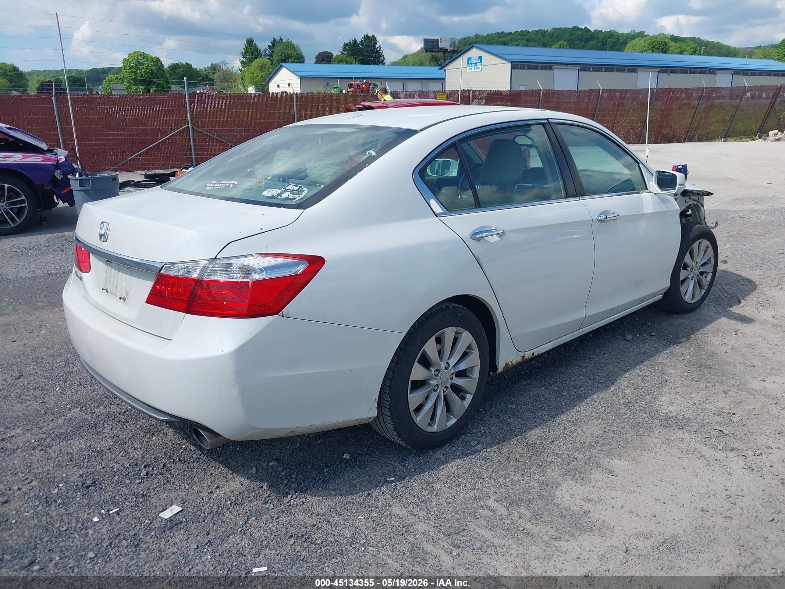 2015 Honda Accord Ex-l White vin: 1HGCR2F85FA028540