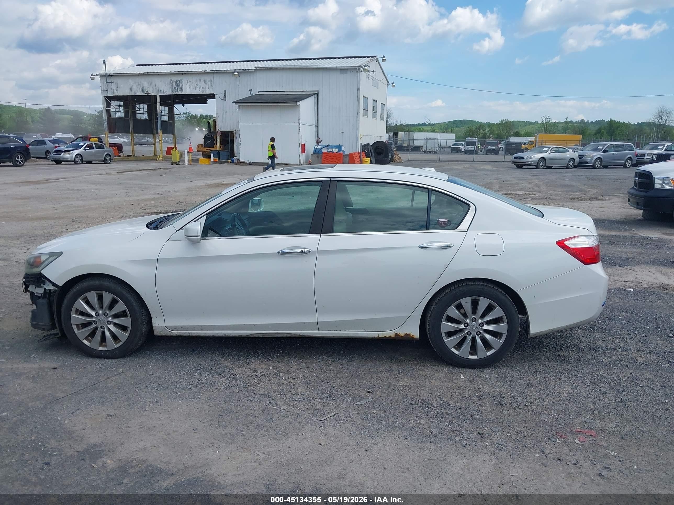 2015 Honda Accord Ex-l White vin: 1HGCR2F85FA028540