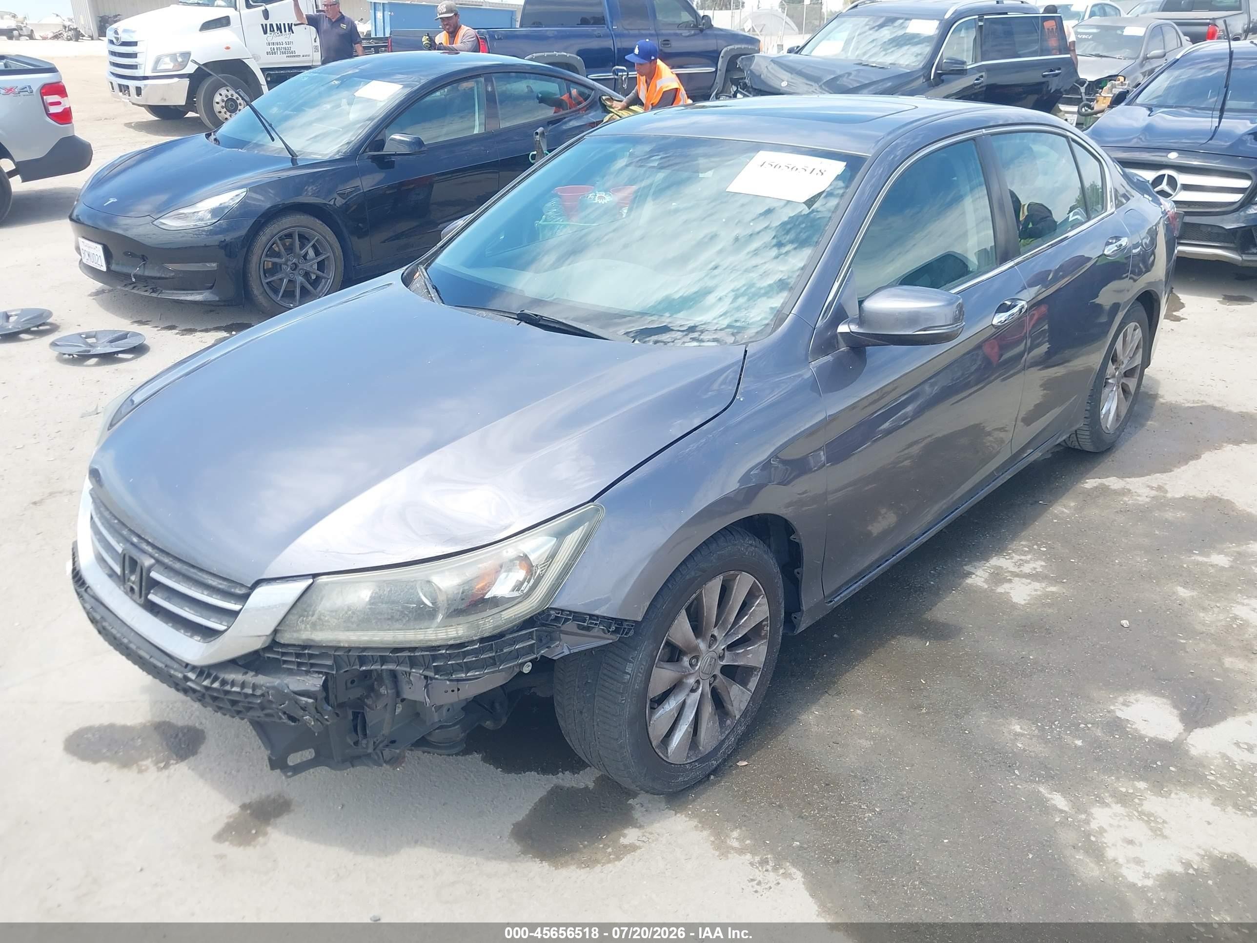 2015 Honda Accord Ex-l Gray vin: 1HGCR2F85FA053339