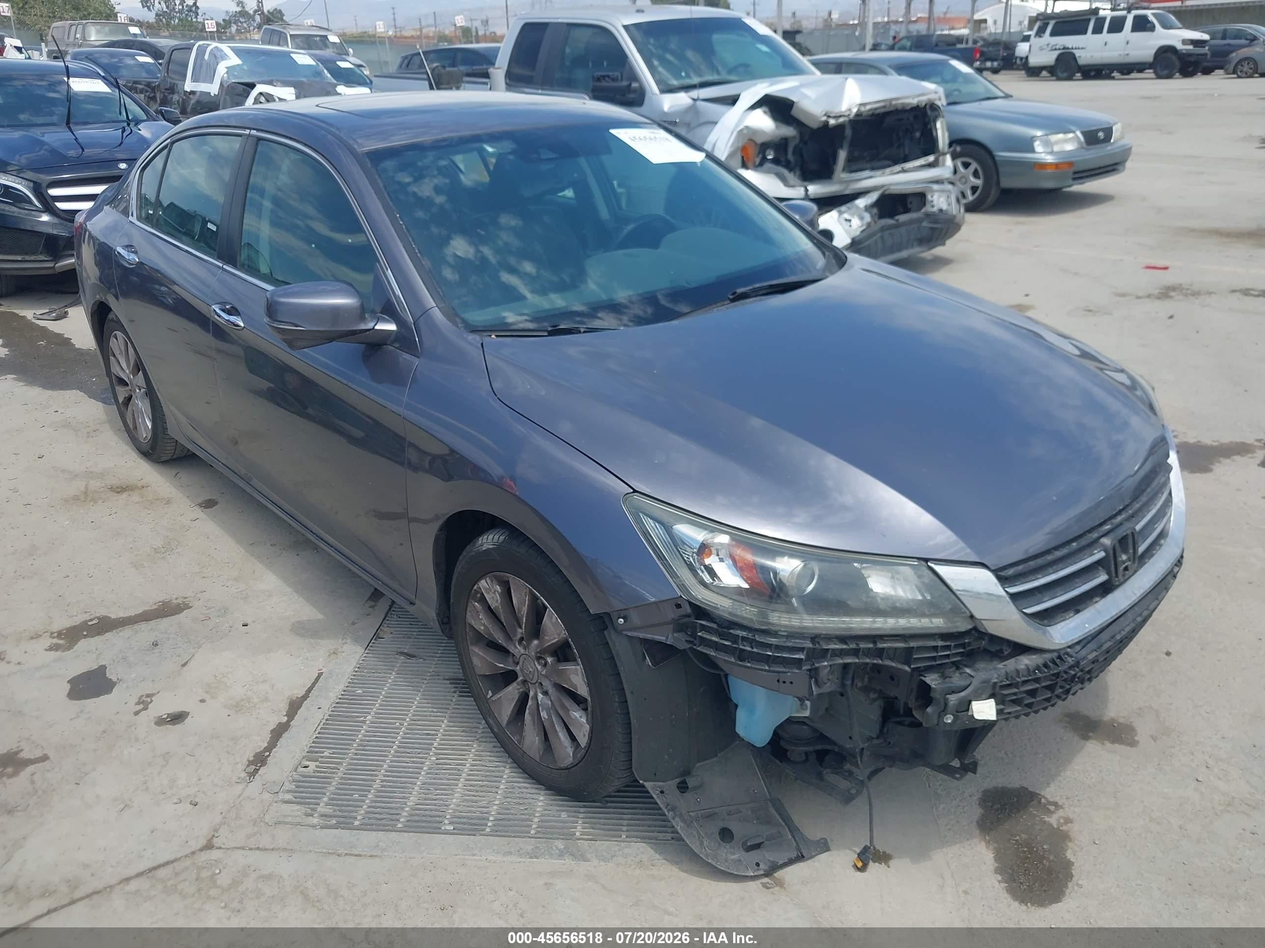 2015 Honda Accord Ex-l Gray vin: 1HGCR2F85FA053339